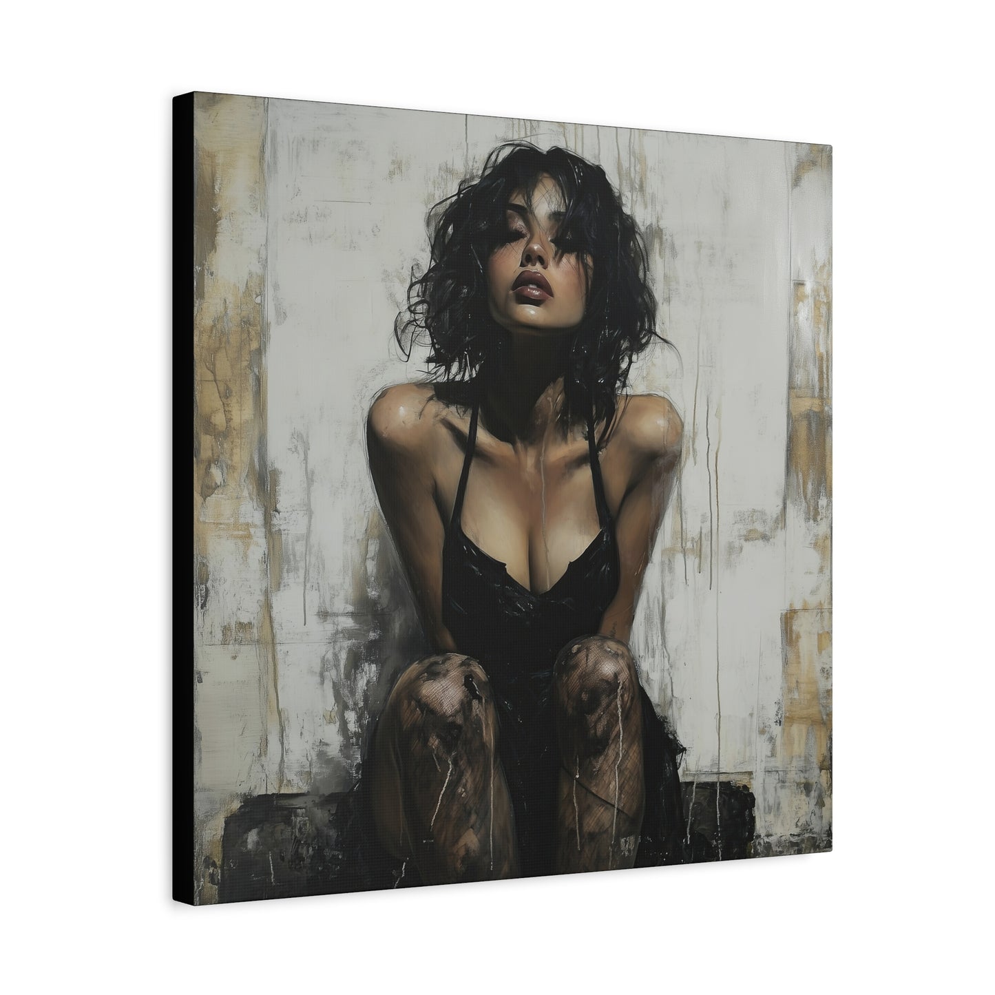 Gallery Wrapped Canvas, Sinners and Saints Art Canvas, Erotic Pinup Art Canvas – Vivienne