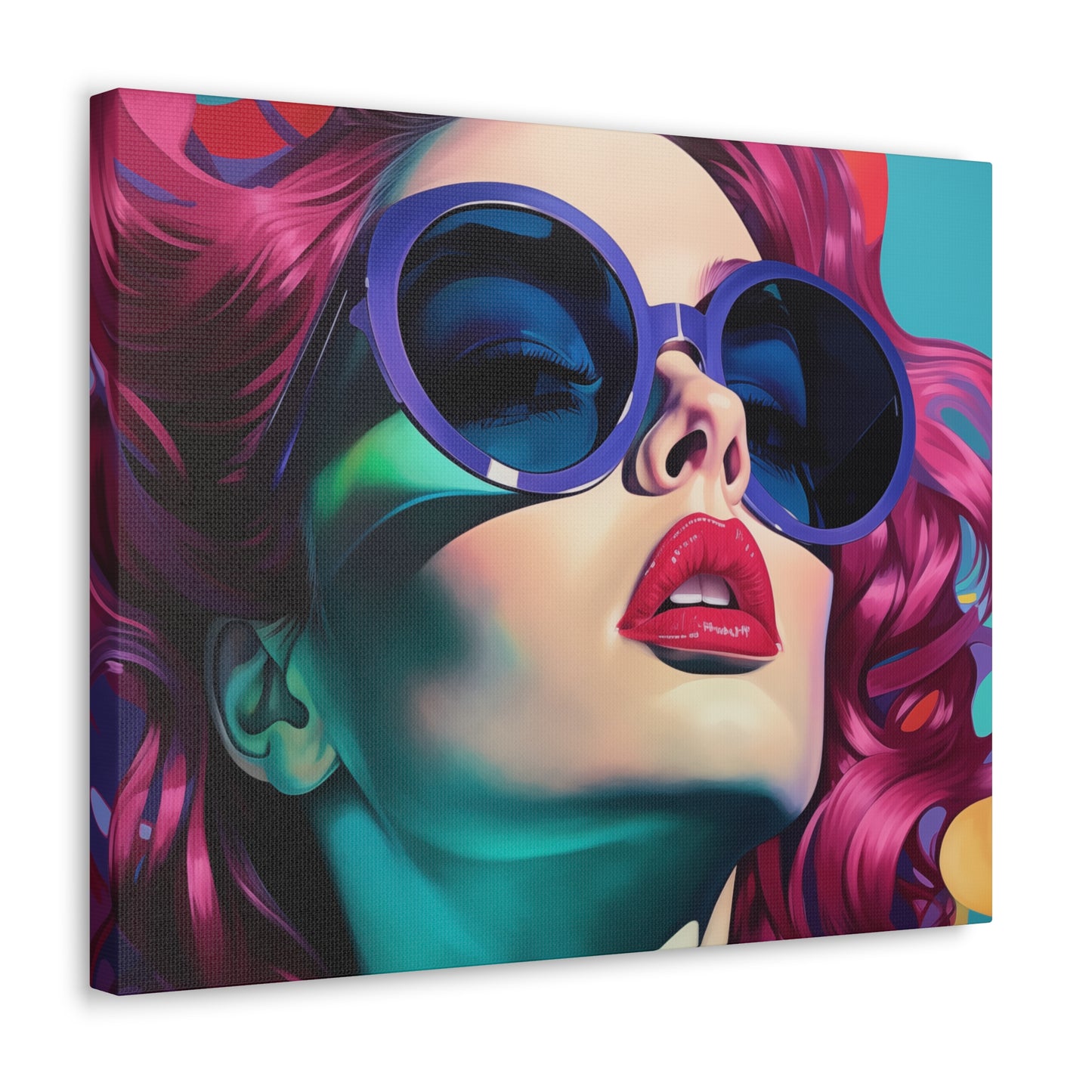 Canvas Gallery Wrapped High-Fashion Wall Art, Stylish Decor, Retro Femme Doll Pop Art – Electra