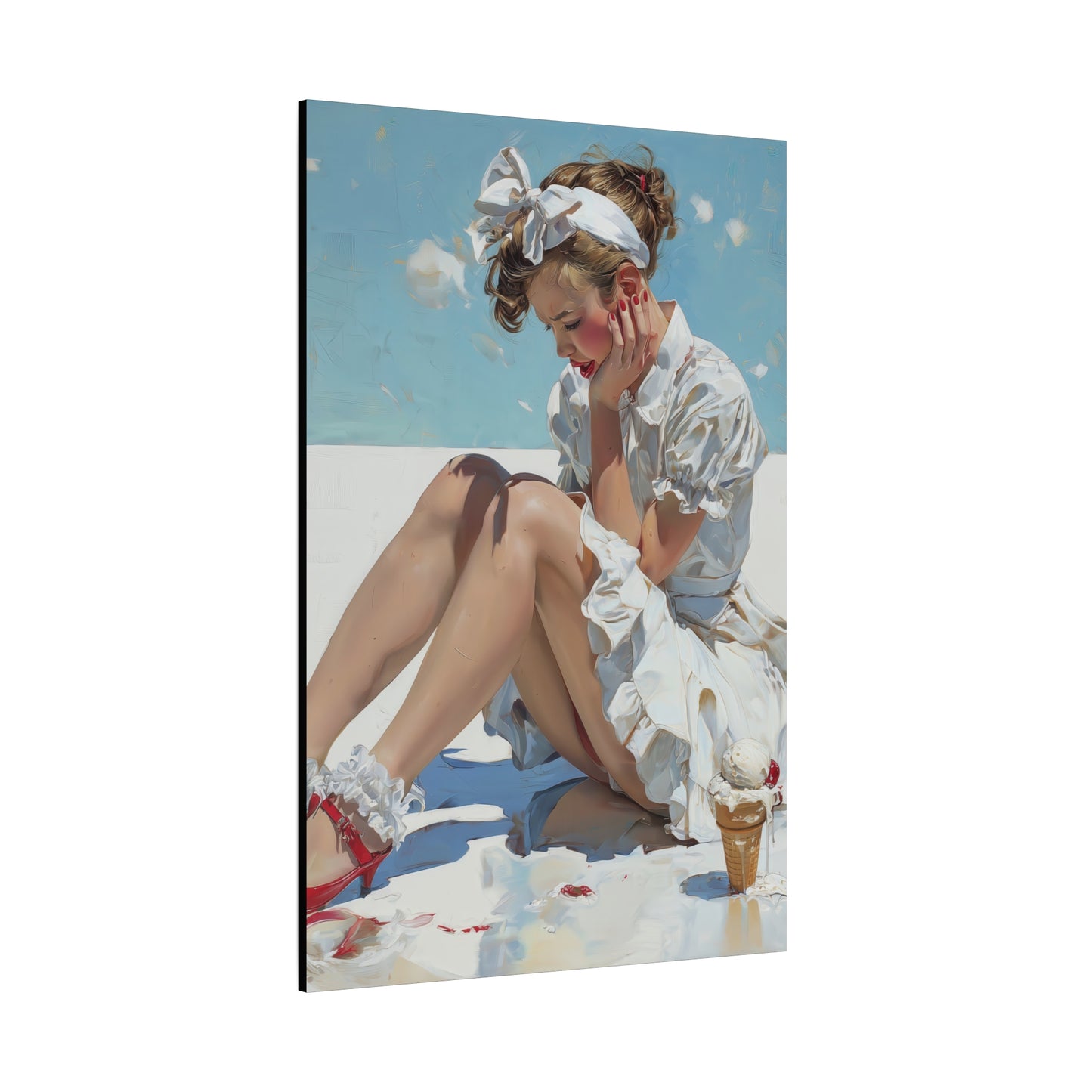 Gallery Wrapped Canvas, Sweet Summer Nostalgia, Sugar and Spice Art Canvas, Ice Cream Dreams Art – Polly
