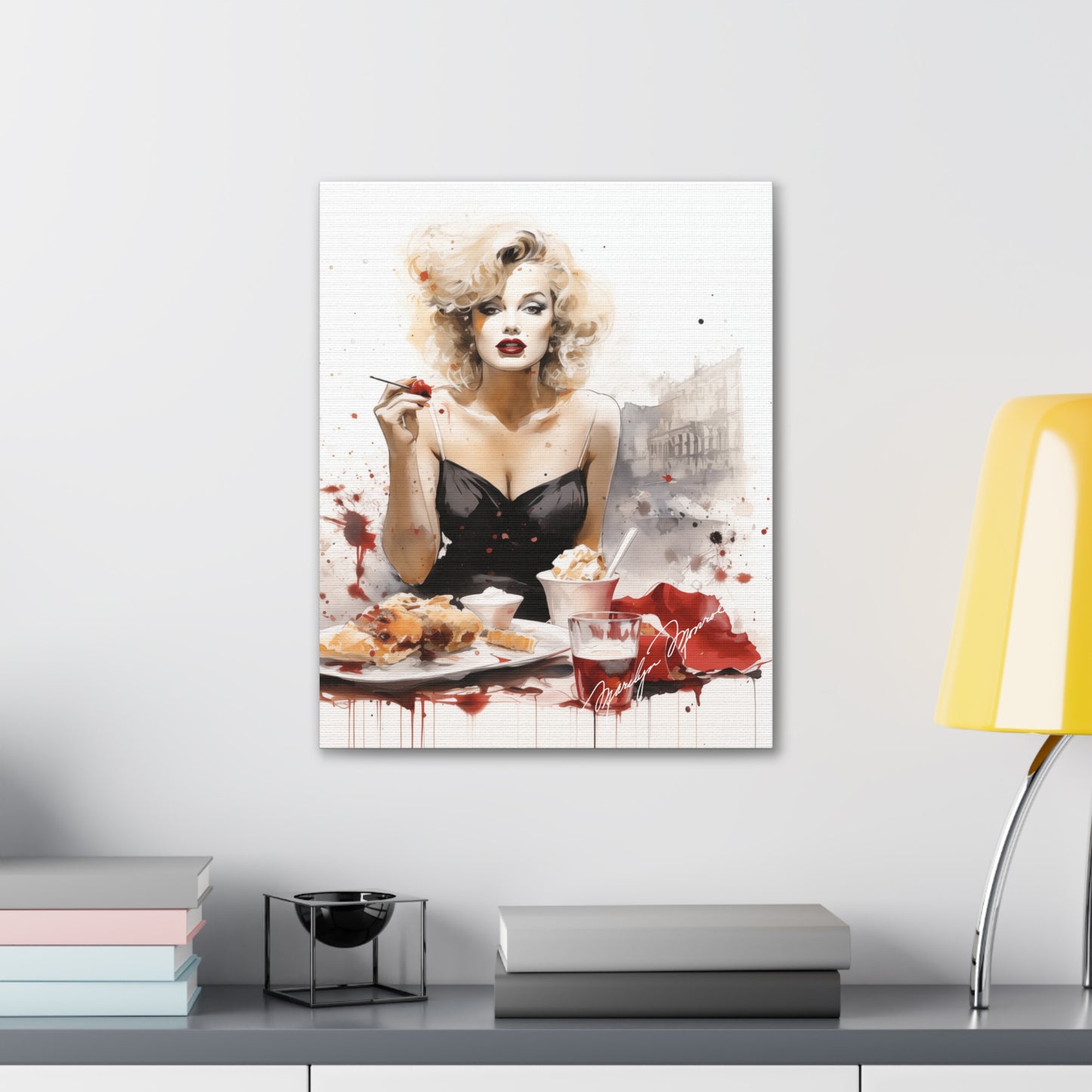 Canvas Wall Art, Gallery Wrapped Pop Art, Celebrity Wall Art – Marilyn Monroe - Cafe