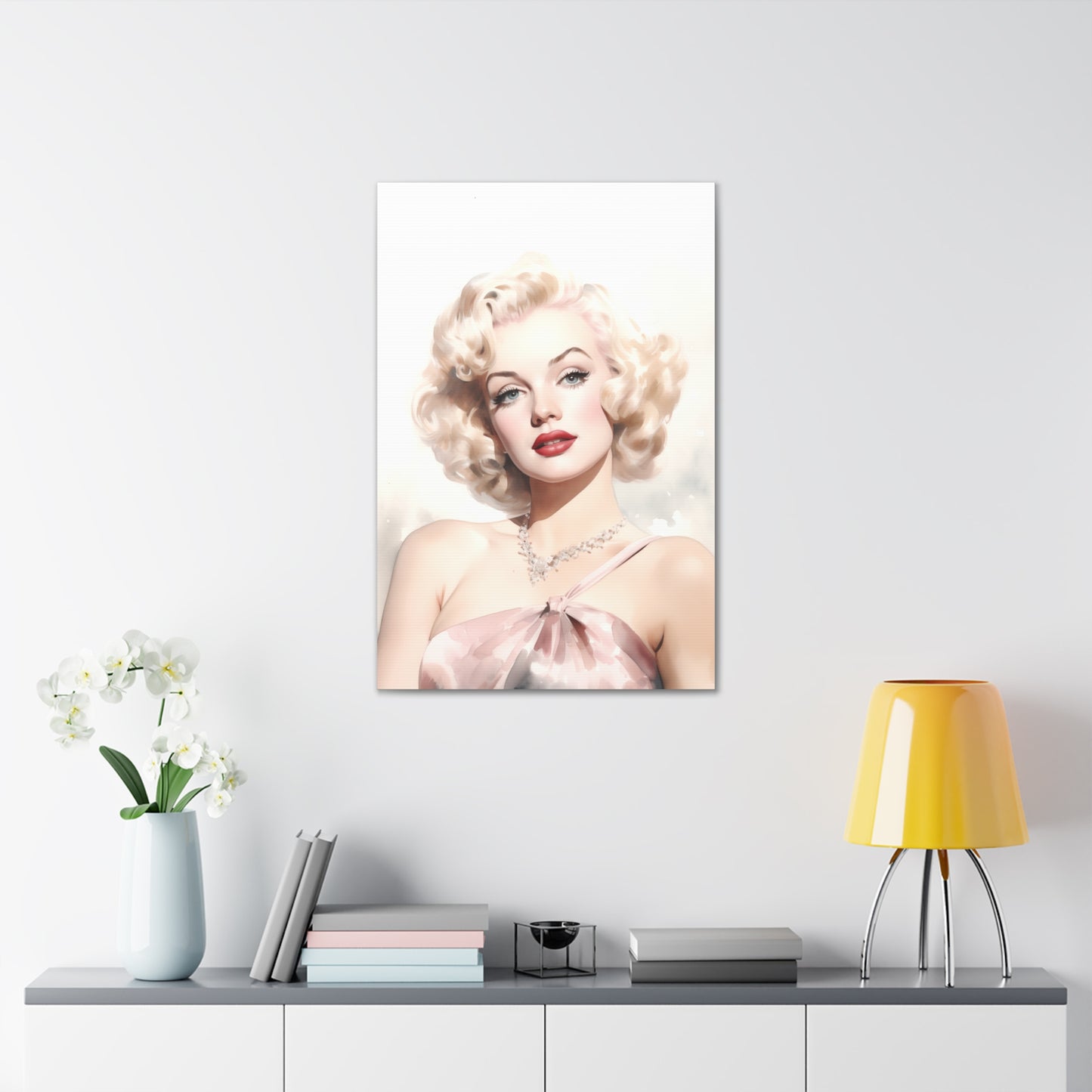 Canvas Wall Art, Gallery Wrapped Pop Art, Celebrity Wall Art – Marilyn Monroe - Pink