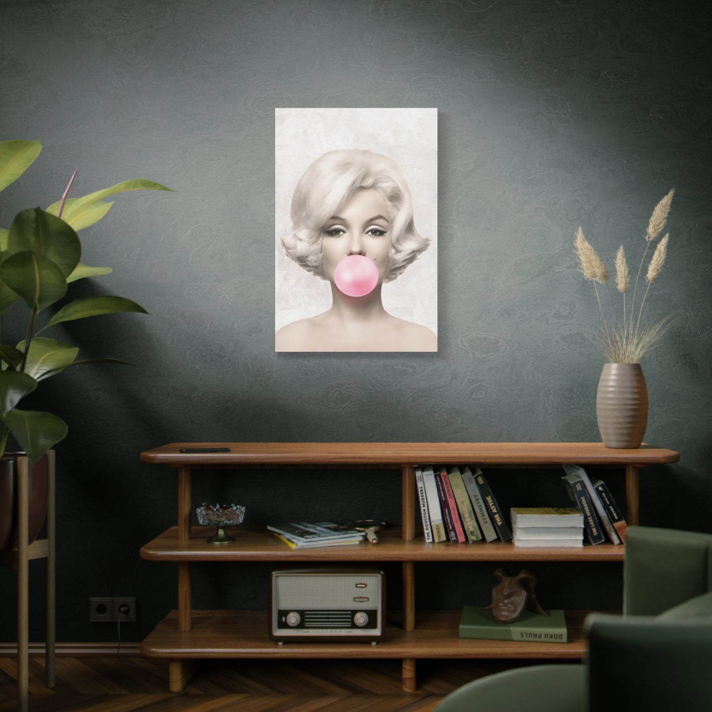 Gallery Wrapped Canvas, Marilyn Monroe Art Canvas, Celebrity Diva Art Canvas – Marilyn Monroe Bubblegum