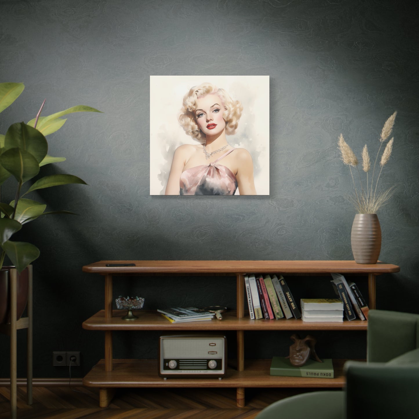 Canvas Wall Art, Gallery Wrapped Pop Art, Celebrity Wall Art – Marilyn Monroe - Pink