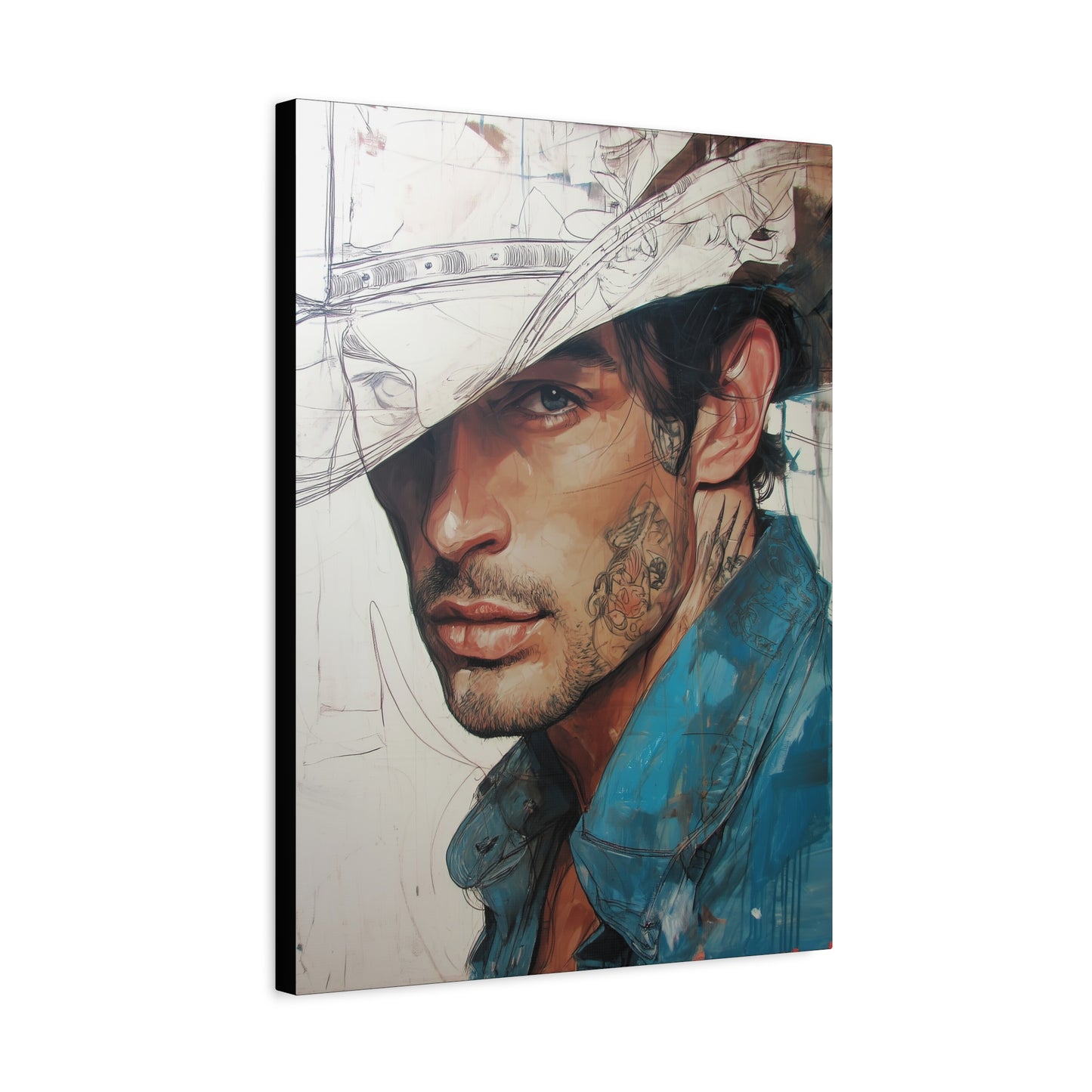 Gallery Wrapped Canvas, Wranglers and Wreckage Art Canvas, Erotic Pinup Art Canvas – Jack