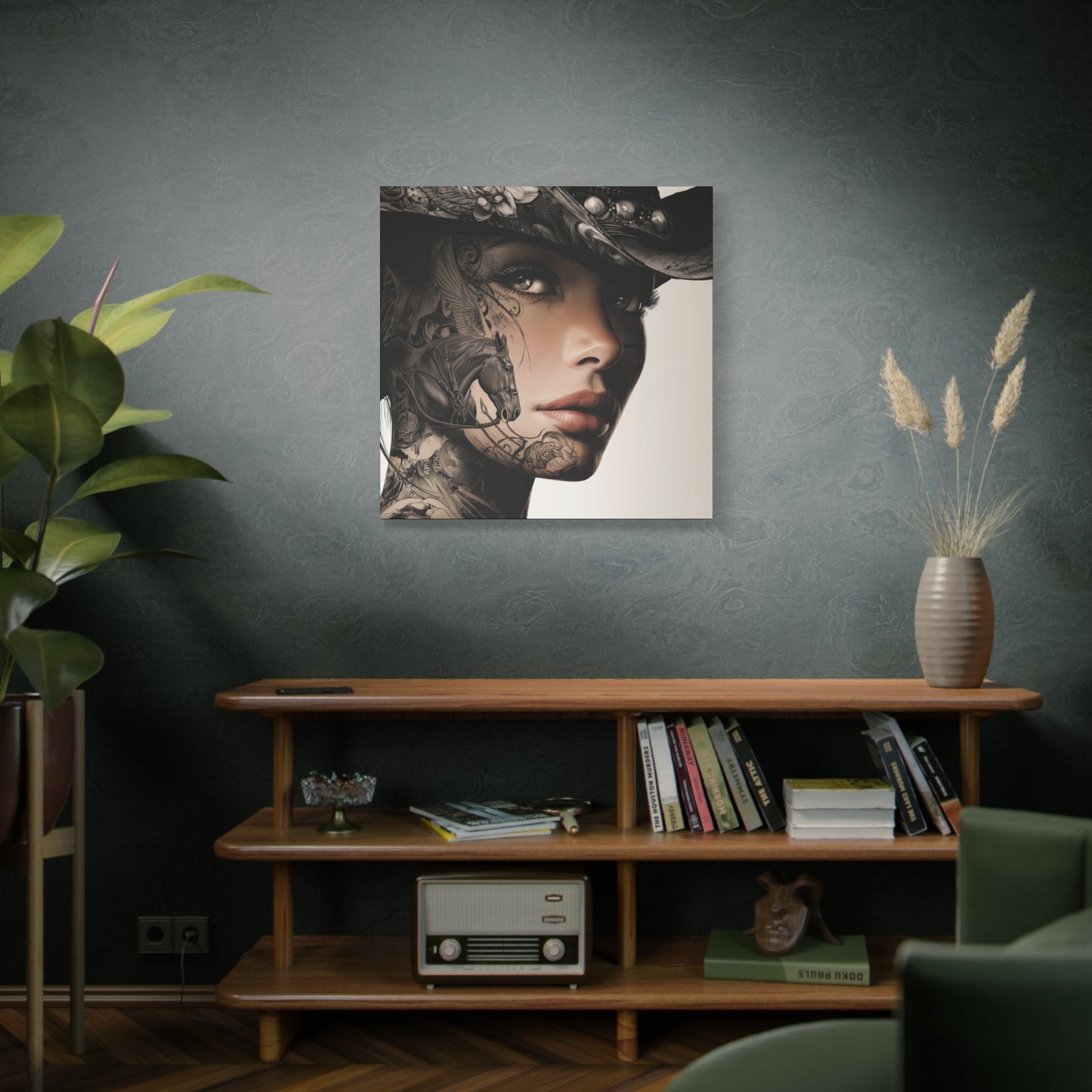 Gallery Wrapped Canvas, Wranglers and Wreckage Art Canvas, Erotic Pinup Art Canvas – Memphis