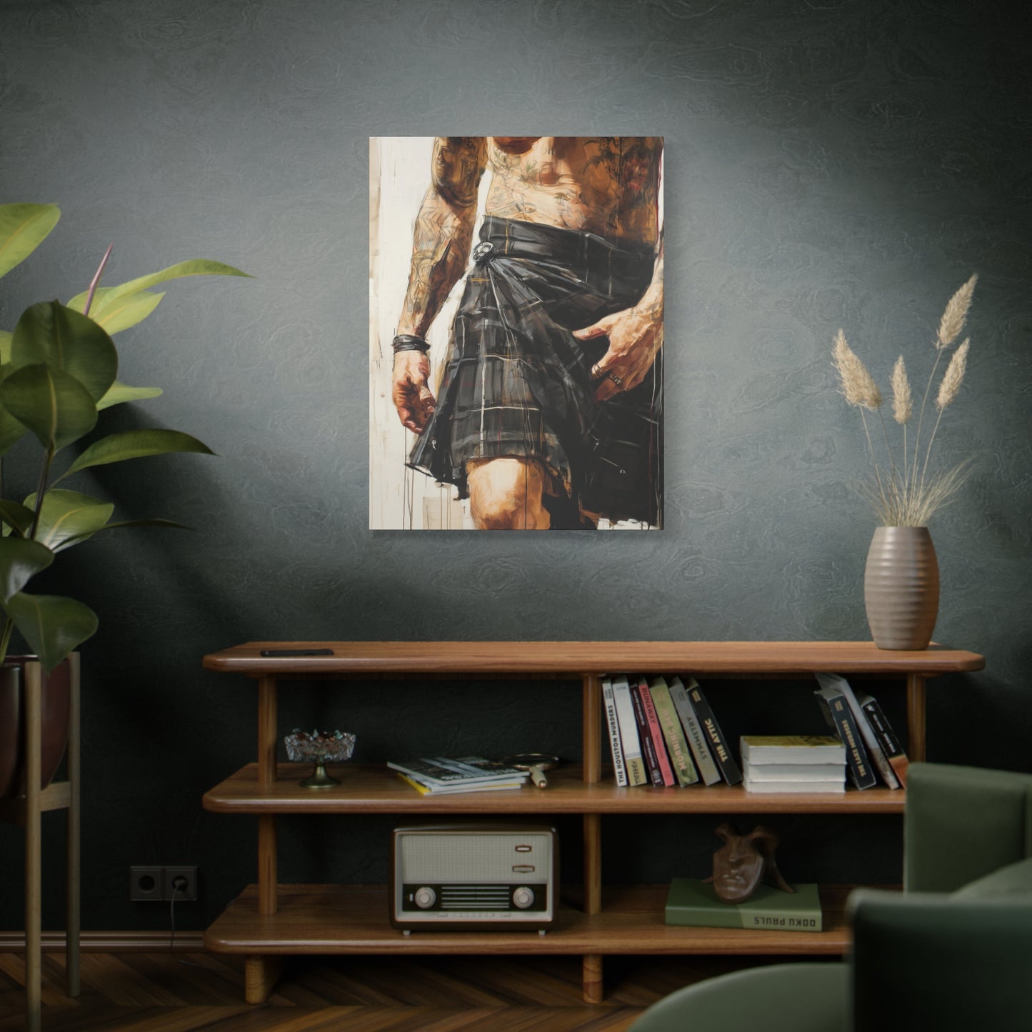 Gallery Wrapped Canvas, Kilts and Carnage Art Canvas, Erotic Pinup Art Canvas – Brodie
