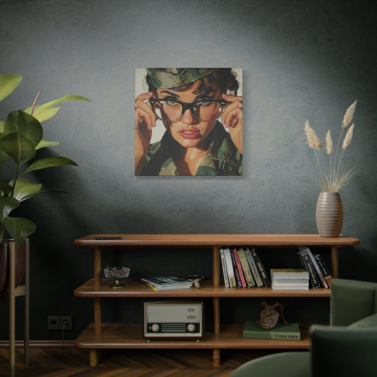 Gallery Wrapped Canvas, Liberty and Lace Art Canvas, Erotic Pinup Art Canvas – Erica