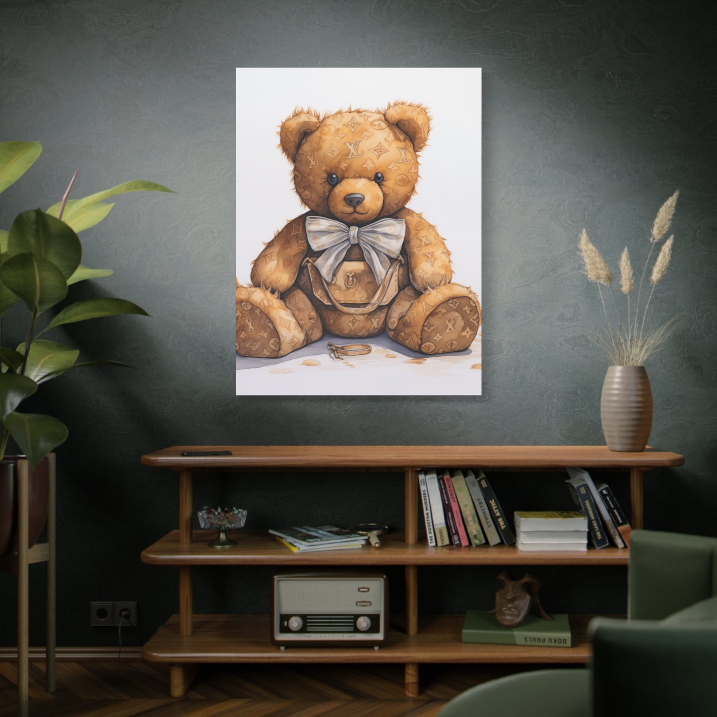 Canvas Gallery Wrap - Designer Trunk Bear Wall Art - Ring