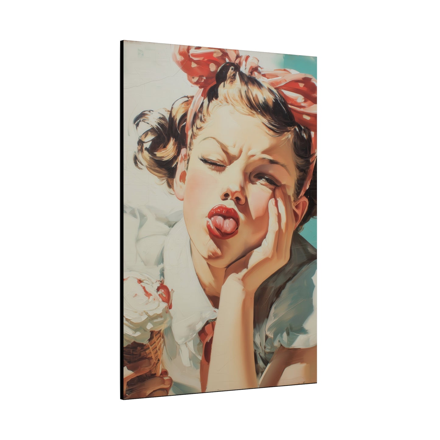 Gallery Wrapped Canvas, Sweet Summer Nostalgia, Sugar and Spice Art Canvas, Ice Cream Dreams Art – Angie
