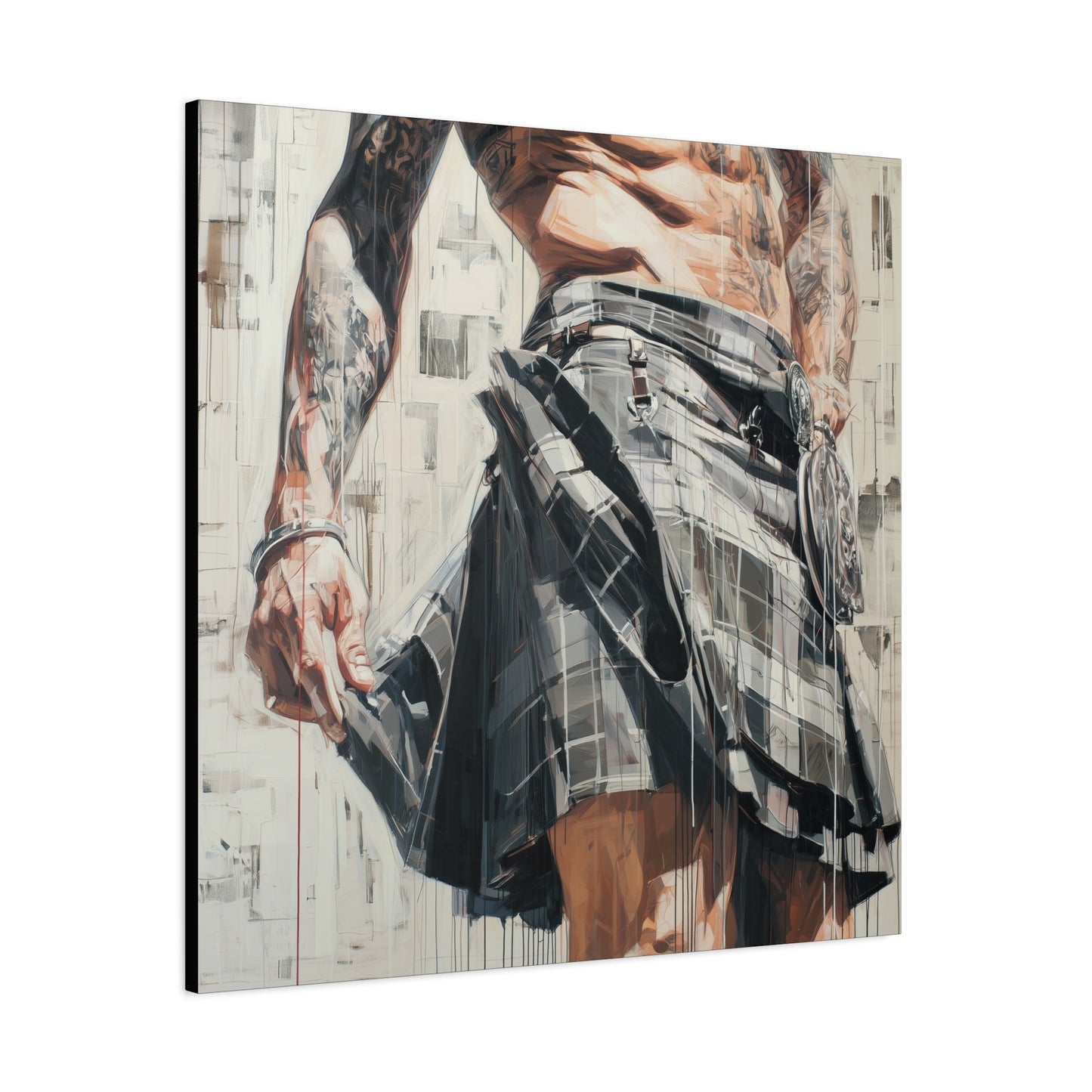 Gallery Wrapped Canvas, Kilts and Carnage Art Canvas, Erotic Pinup Art Canvas – Torin