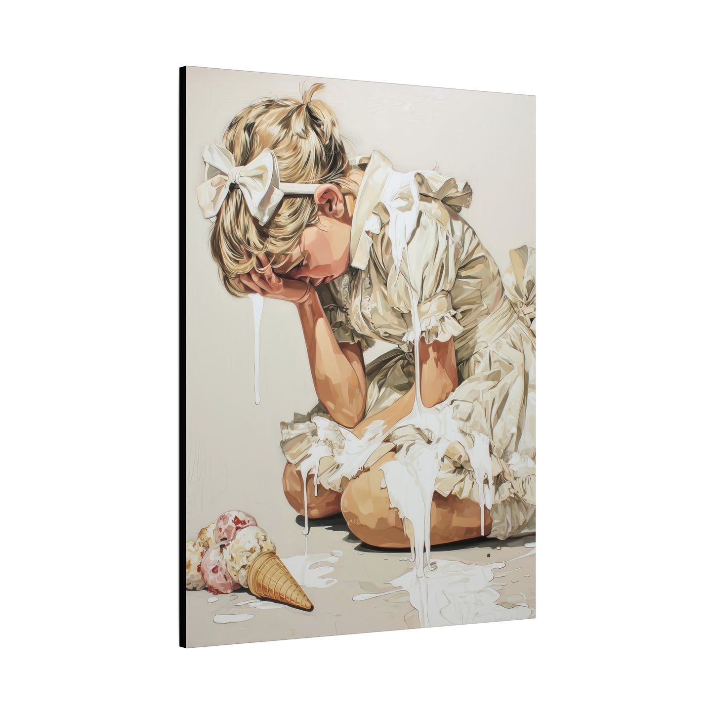 Gallery Wrapped Canvas, Sweet Summer Nostalgia, Sugar and Spice Art Canvas, Ice Cream Dreams Art – Clara