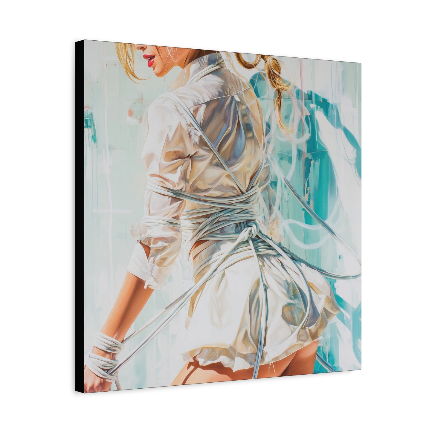 Gallery Wrapped Canvas, Ropes and Reverence Art Canvas, Erotic Shibari Art Canvas – Hannah