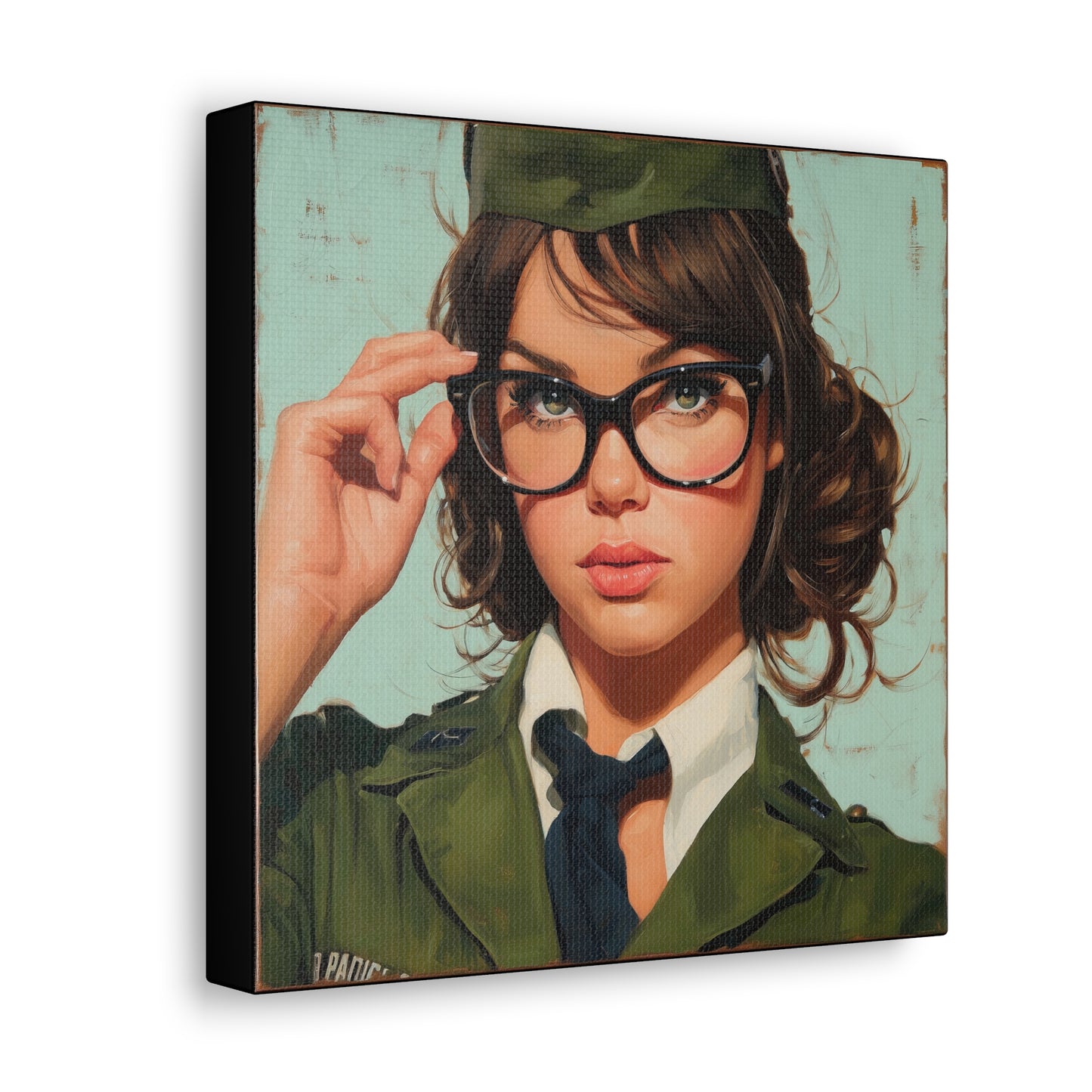 Gallery Wrapped Canvas, Liberty and Lace Art Canvas, Erotic Pinup Art Canvas – Piper