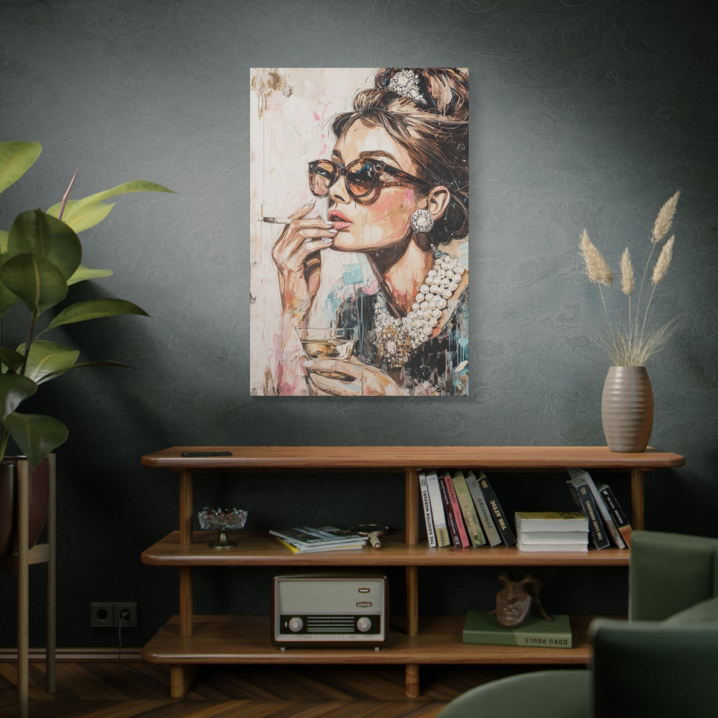 Gallery Wrapped Canvas, The Diva Project Art Canvas, Pinup Art Canvas – Audrey Hepburn - TWO