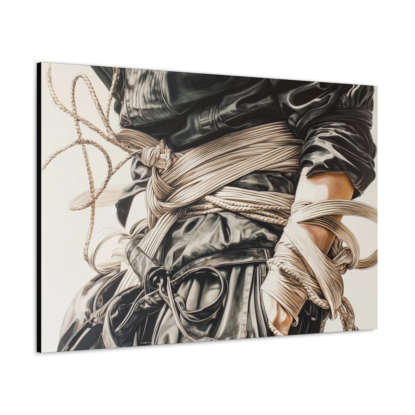 Gallery Wrapped Canvas, Ropes and Reverence Art Canvas, Erotic Shibari Art Canvas – Henri