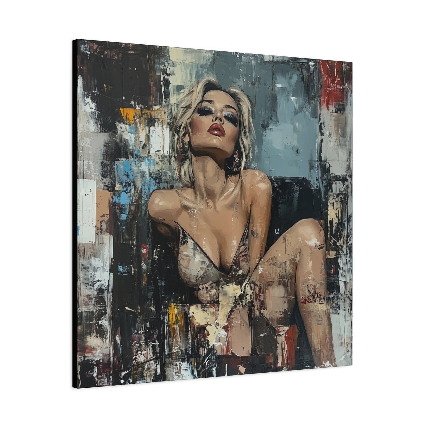 Gallery Wrapped Canvas, Guilt and Grit Adult Art Canvas, Erotic Pinup Art Canvas – Sienna