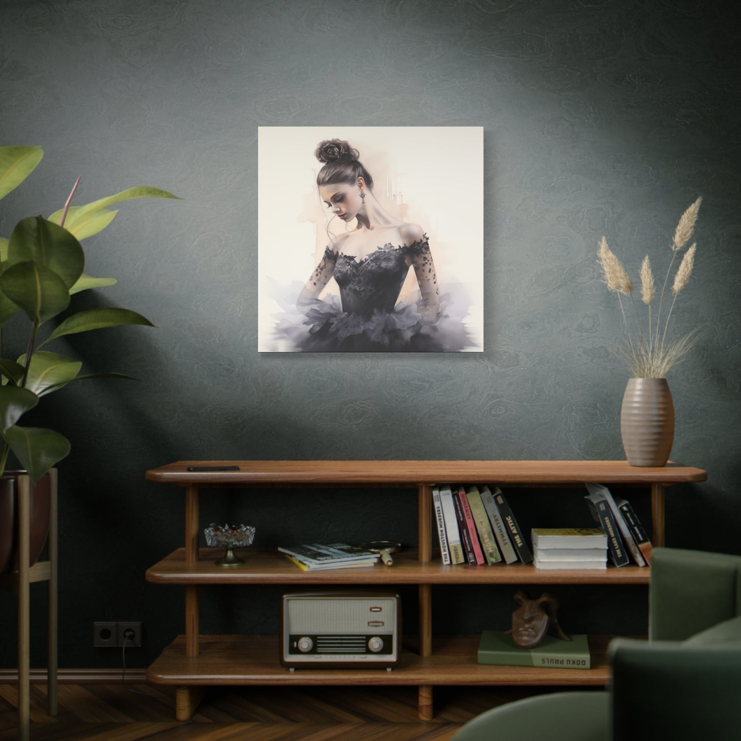 Pointes and Platforms, Gallery Wrapped Canvas, Ballerina Beauty, Ballet Art Canvas – Lola