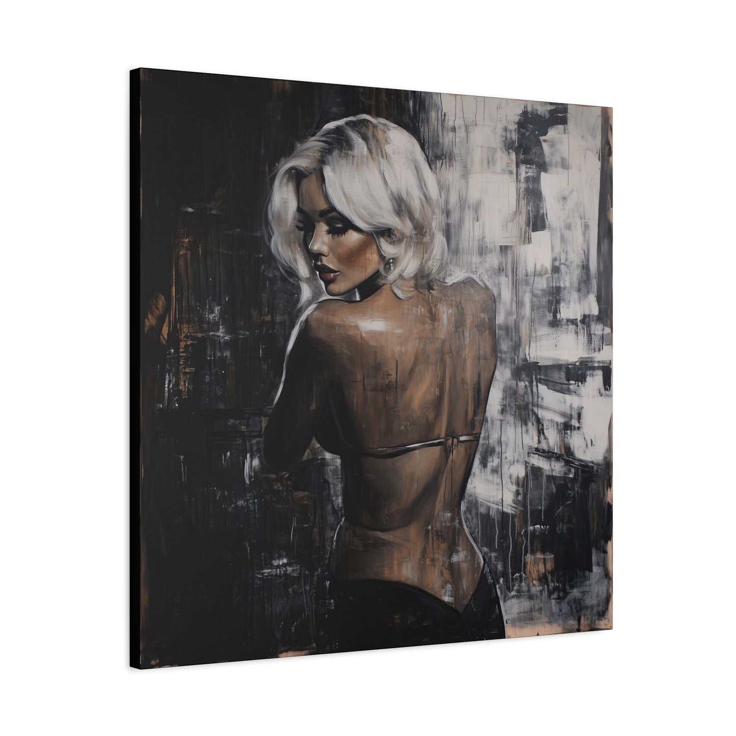 Gallery Wrapped Canvas, Guilt and Grit Adult Art Canvas, Erotic Pinup Art Canvas – Odette