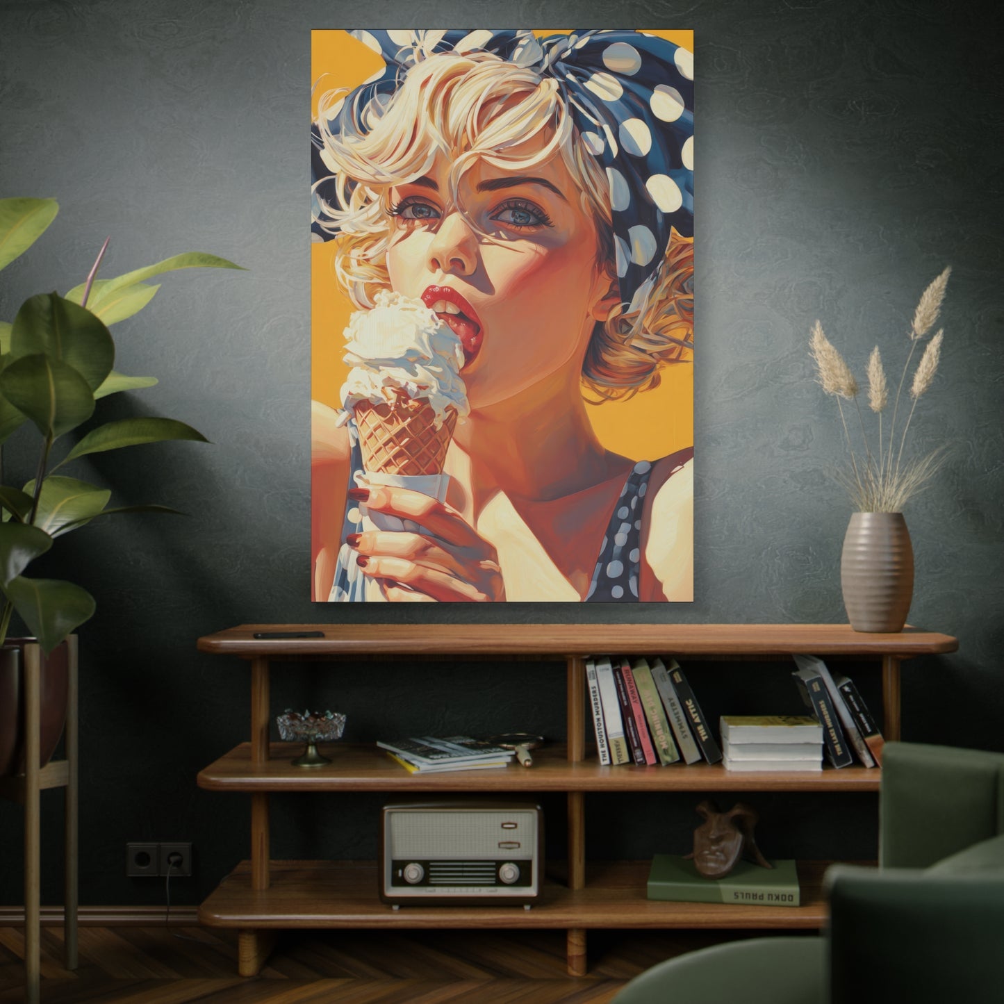 Gallery Wrapped Canvas, Sweet Summer Nostalgia, Sugar and Spice Art Canvas, Ice Cream Dreams Art – Ellie
