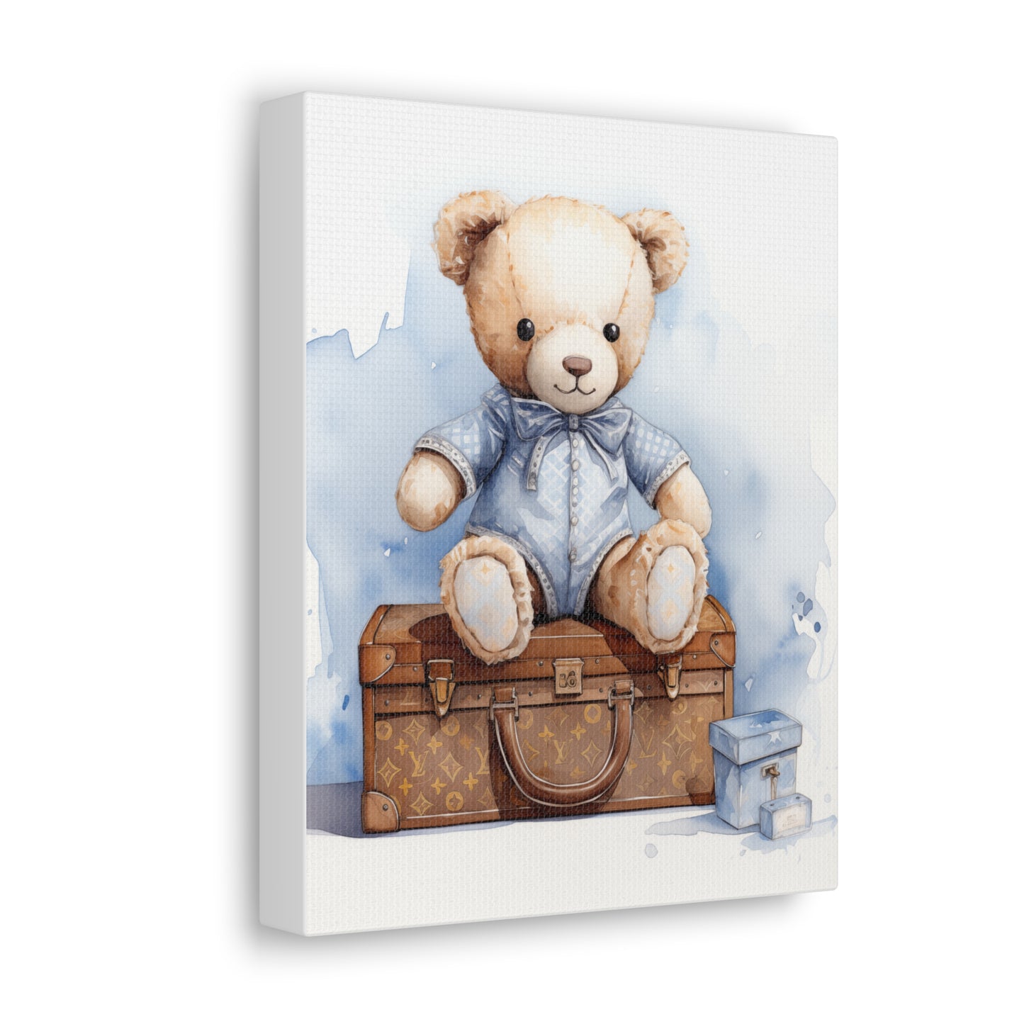 Canvas Gallery Wrap - LV Bear Wall Art - Blu