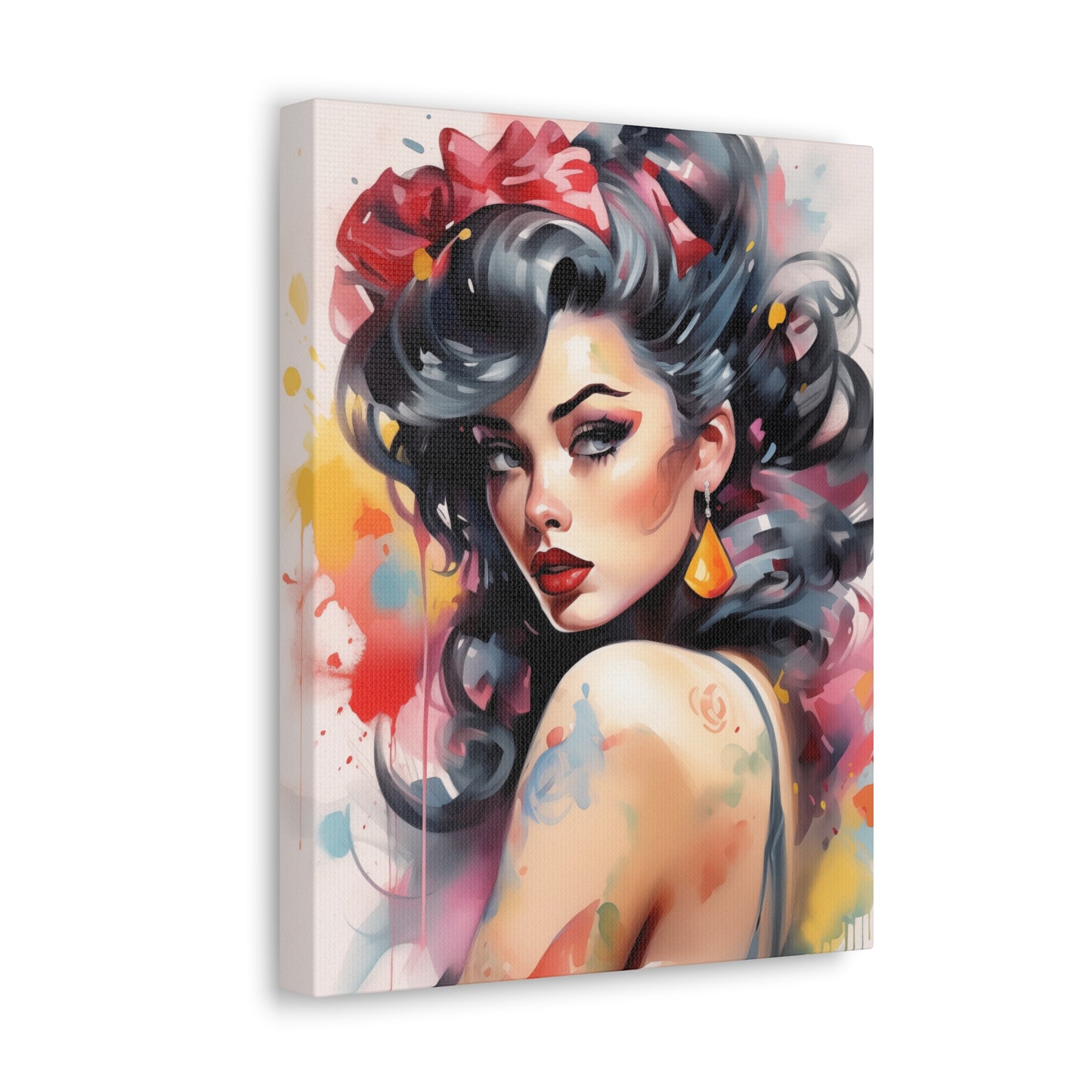 Canvas Wall Art, Gallery Wrapped Pop Art, Femme Doll Wall Art – Genevieve