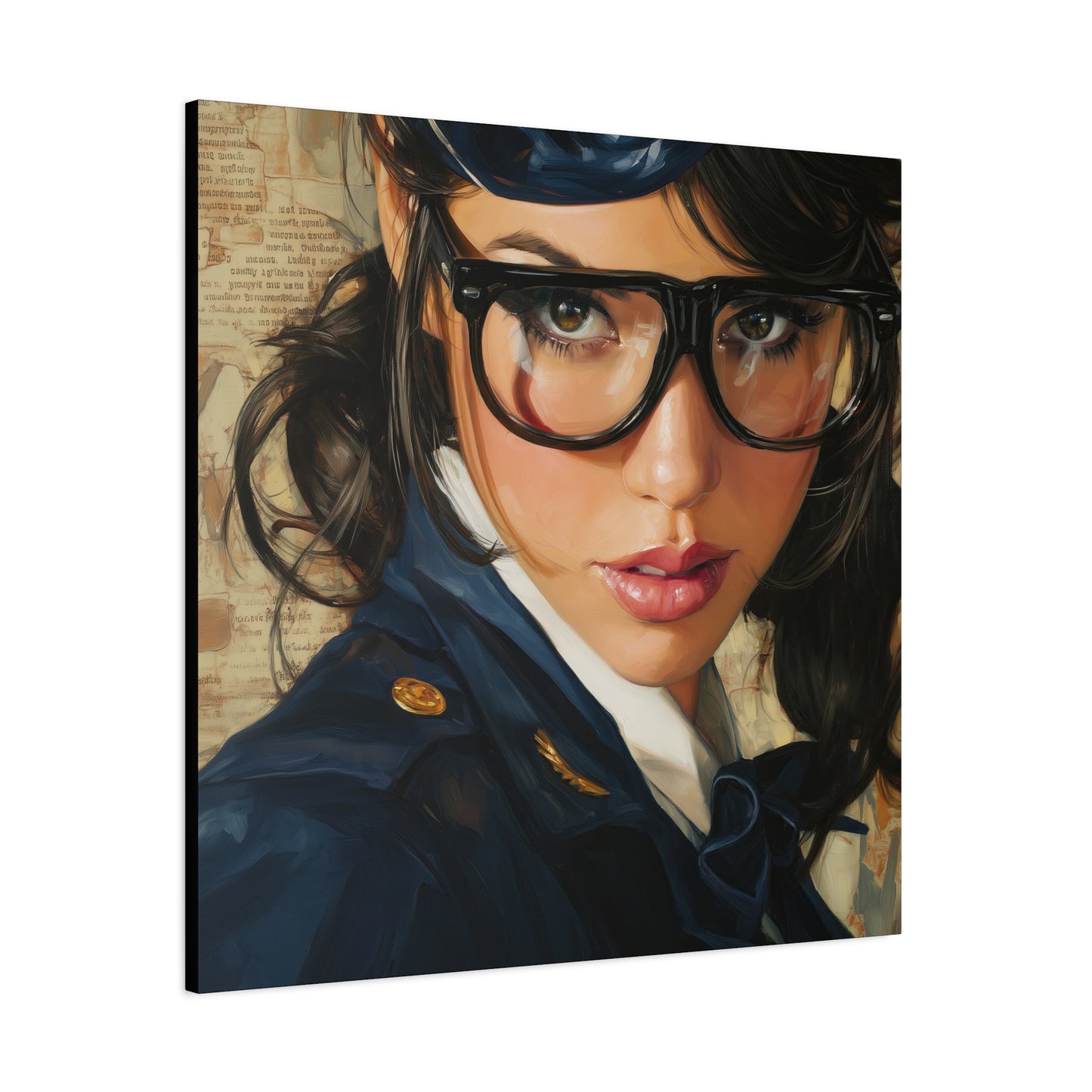 Gallery Wrapped Canvas, Liberty and Lace Art Canvas, Erotic Pinup Art Canvas – Lizzy