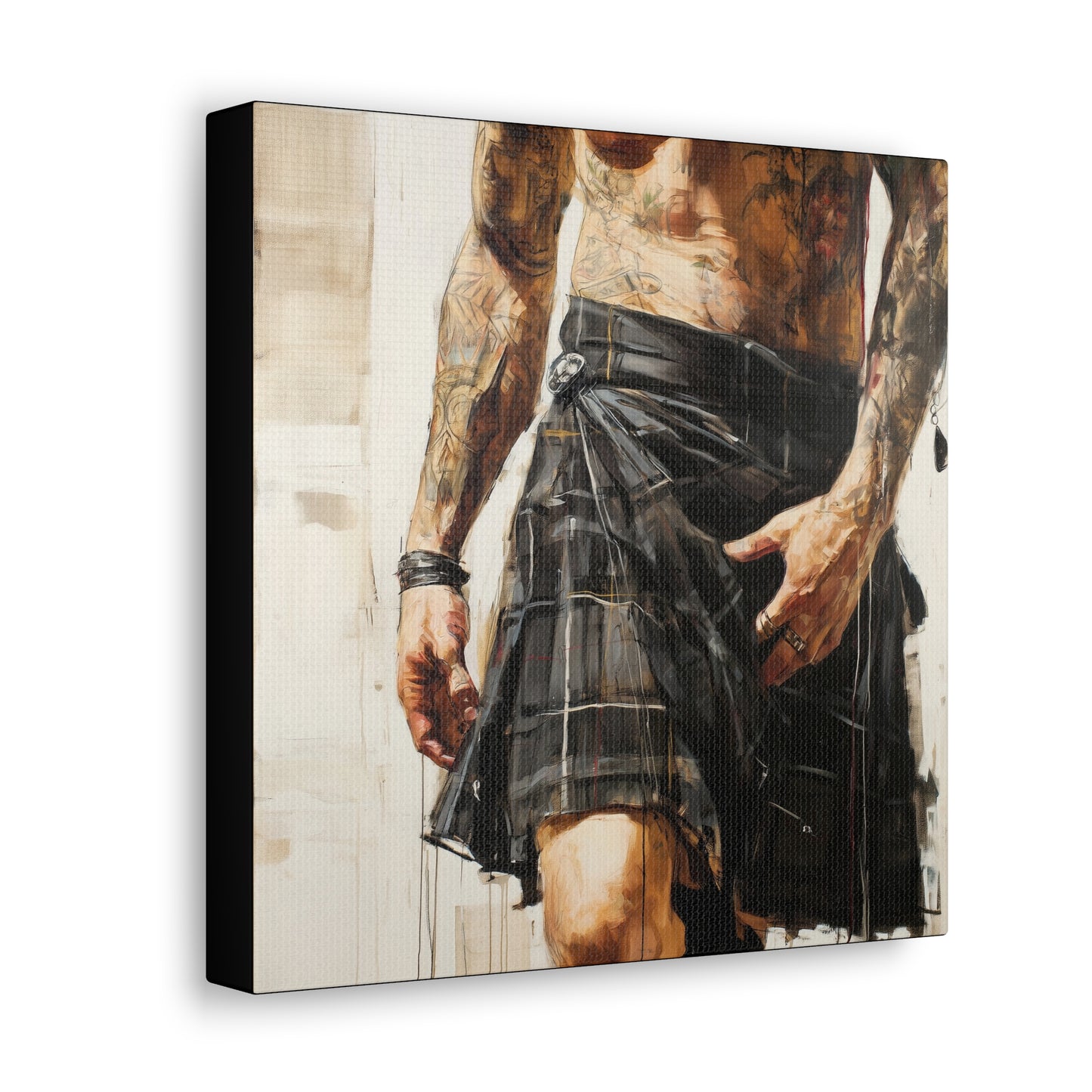 Gallery Wrapped Canvas, Kilts and Carnage Art Canvas, Erotic Pinup Art Canvas – Brodie