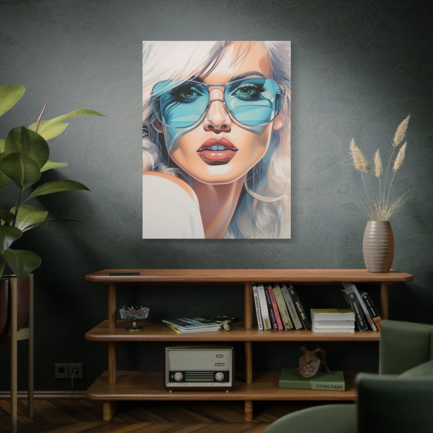 Canvas Gallery Wrapped High-Fashion Wall Art, Stylish Decor, Retro Femme Doll Pop Art – Nova