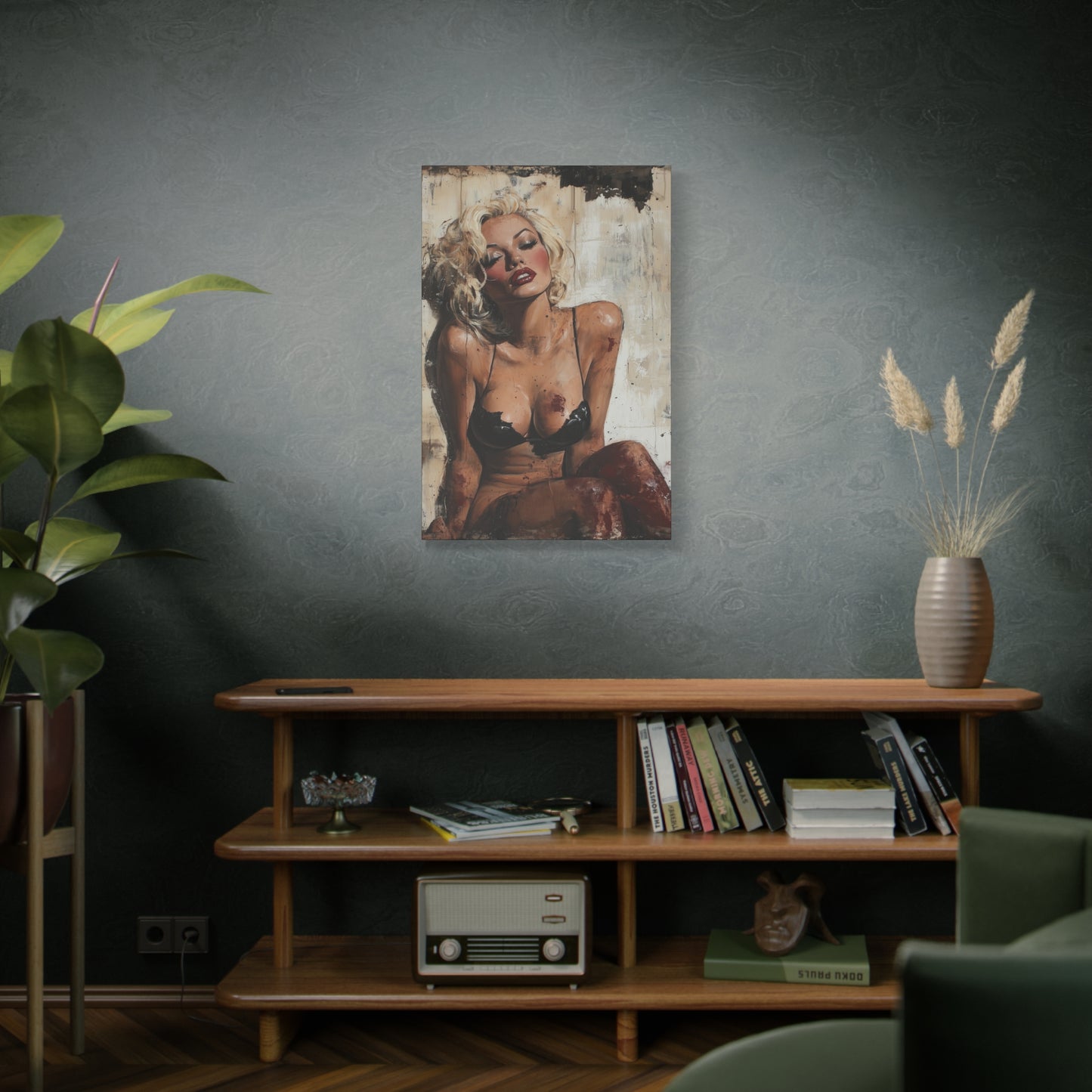 Gallery Wrapped Canvas, Guilt and Grit Adult Art Canvas, Erotic Pinup Art Canvas – Zadie