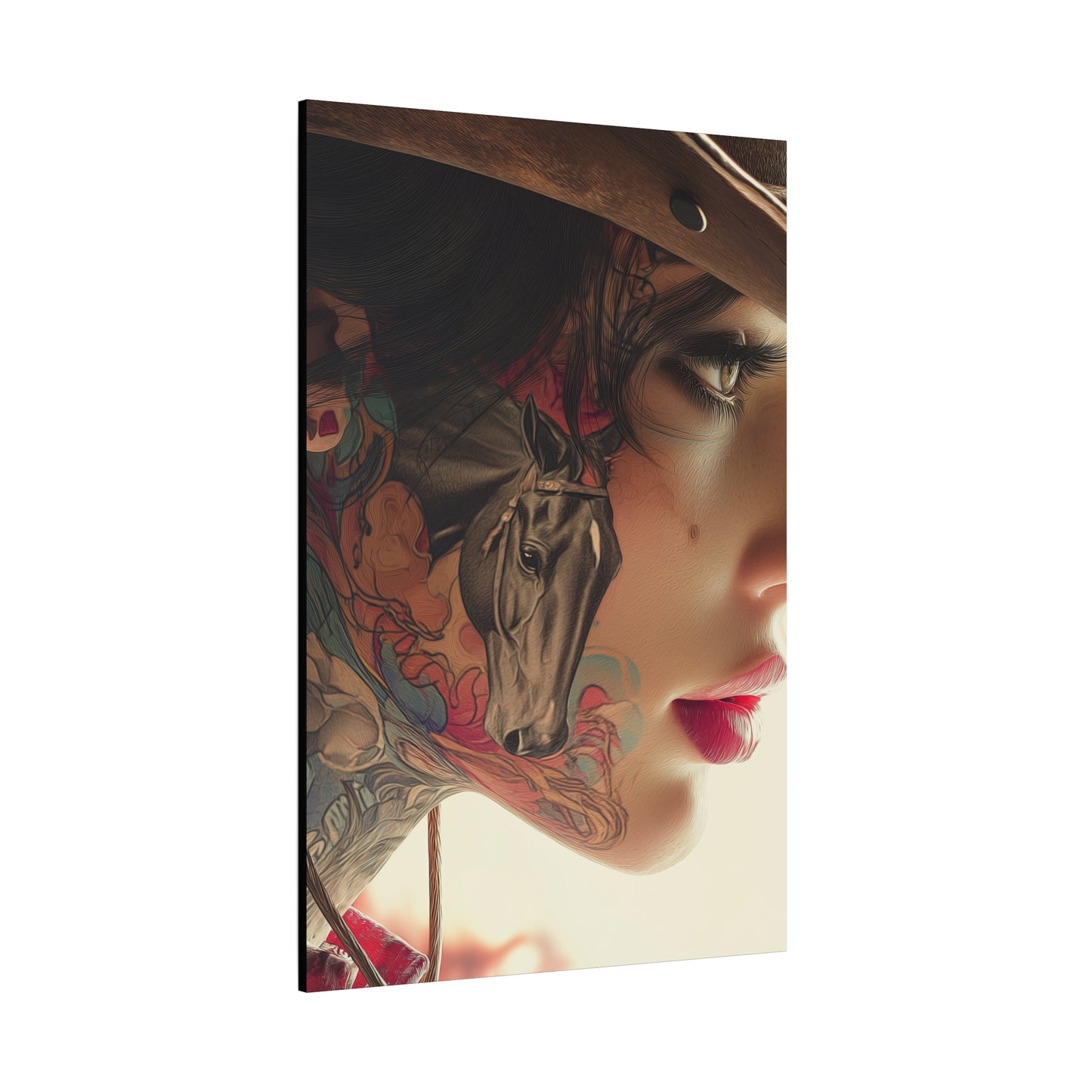 Gallery Wrapped Canvas, Wranglers and Wreckage Art Canvas, Erotic Pinup Art Canvas – Juniper