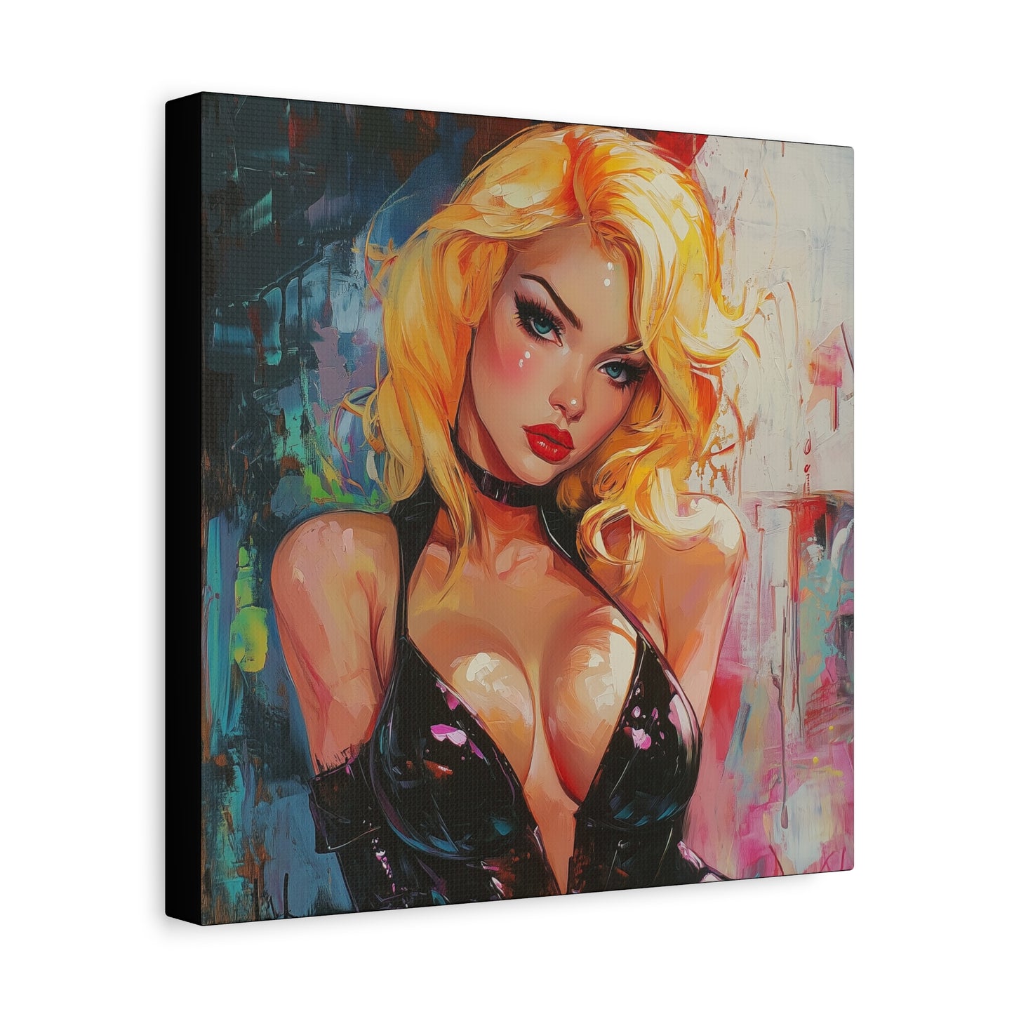 Gallery Wrapped Canvas, Guilt and Grit Adult Art Canvas, Erotic Pinup Art Canvas – Esme