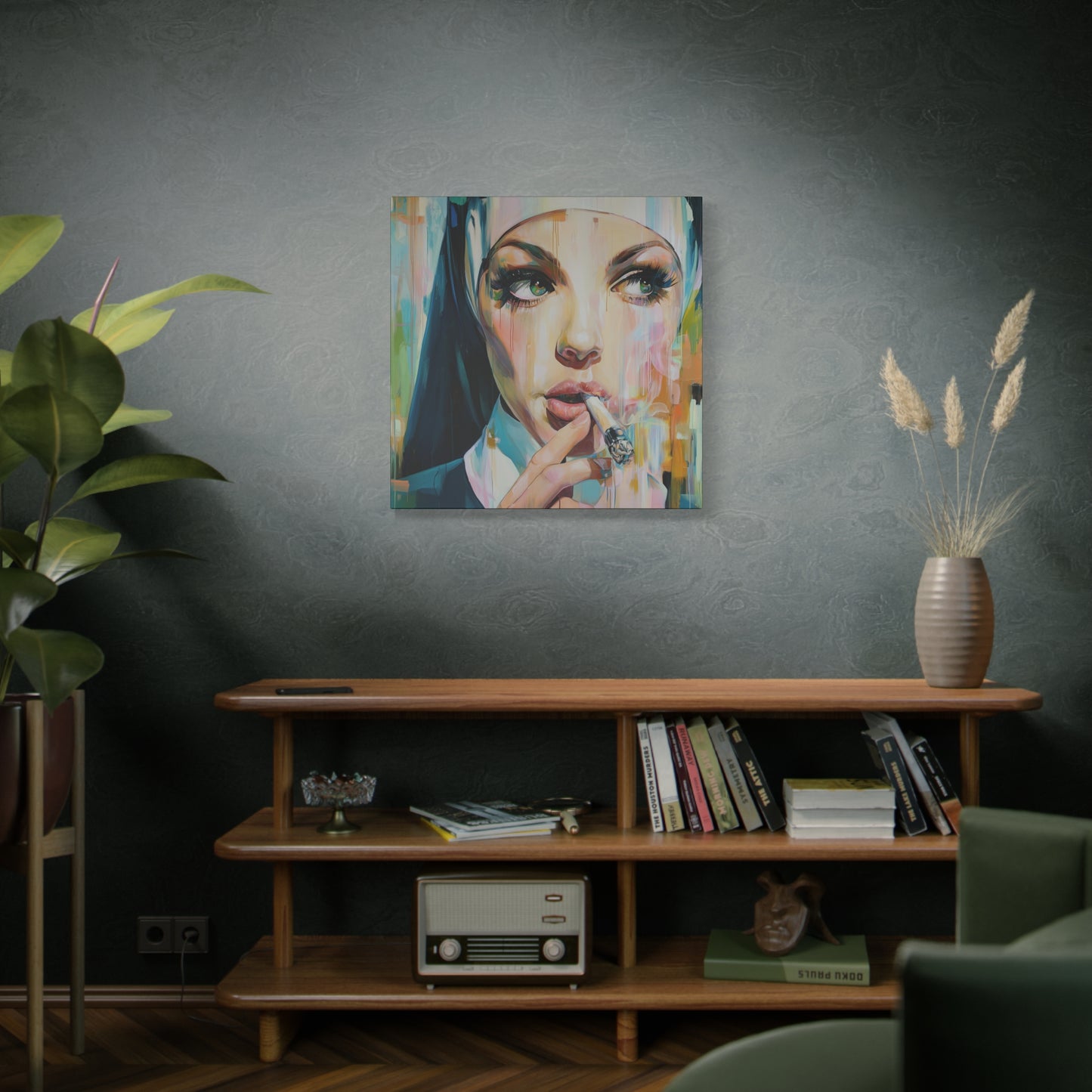 Gallery Wrapped Canvas, Habits and Heresy Art Canvas, Naughty Nuns Art Canvas – Sister Seraphine