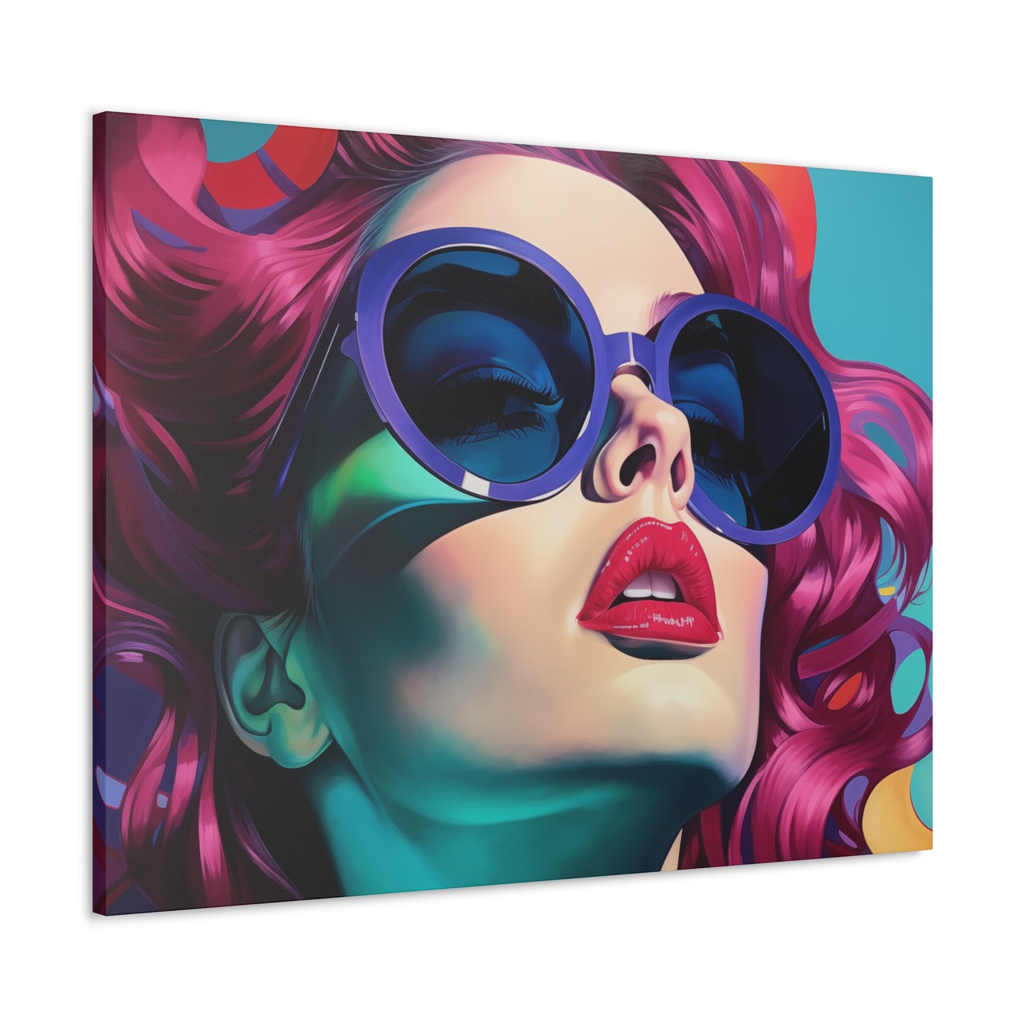 Canvas Gallery Wrapped High-Fashion Wall Art, Stylish Decor, Retro Femme Doll Pop Art – Electra