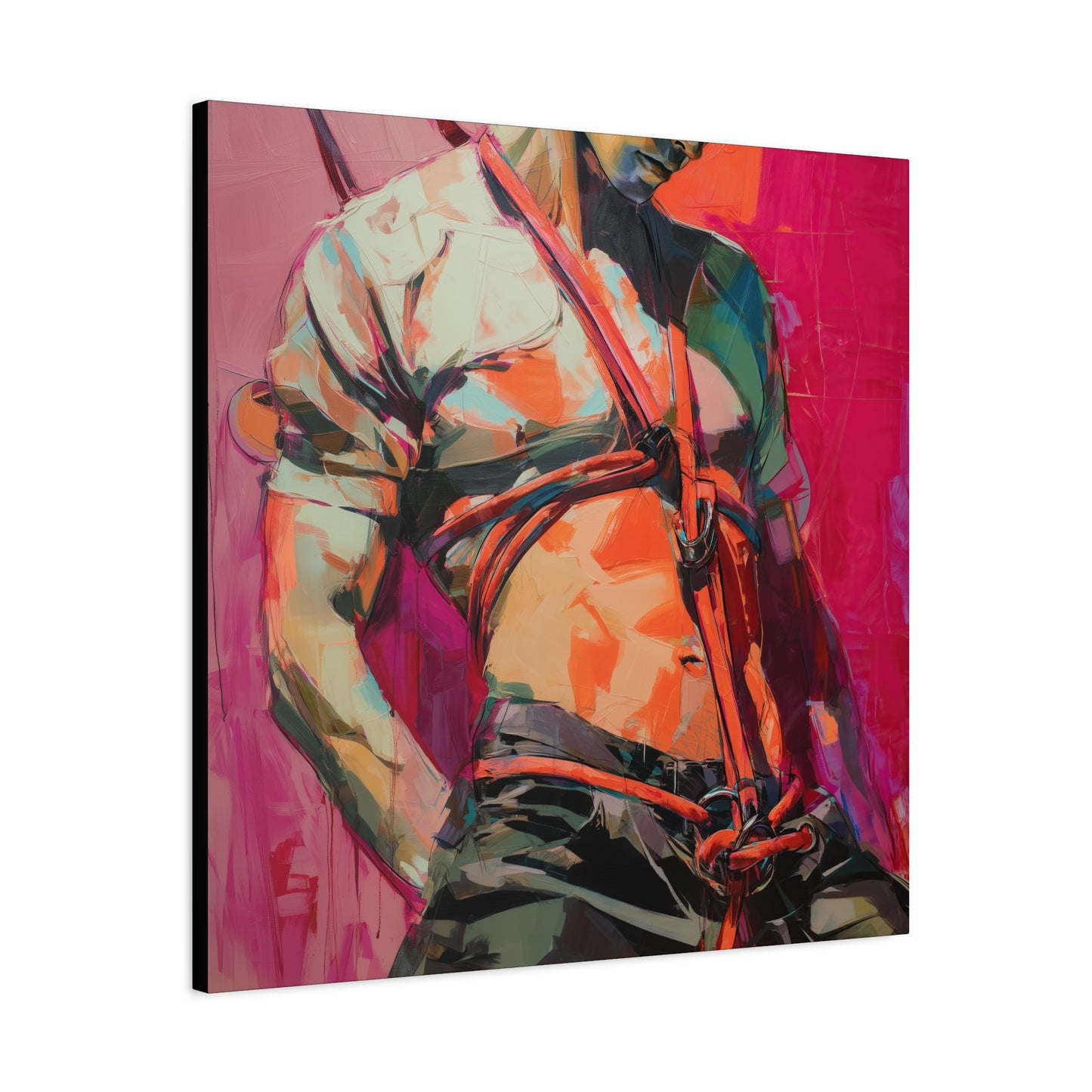 Gallery Wrapped Canvas, Ropes and Reverence Art Canvas, Erotic Shibari Art Canvas – Soren