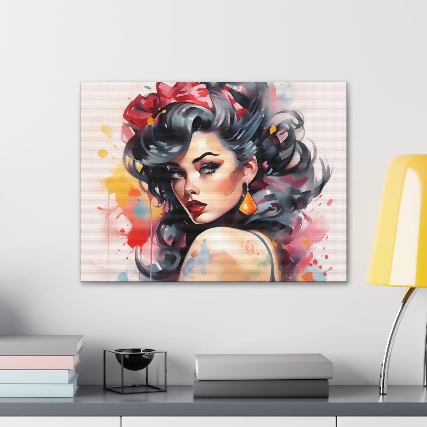Canvas Wall Art, Gallery Wrapped Pop Art, Femme Doll Wall Art – Genevieve