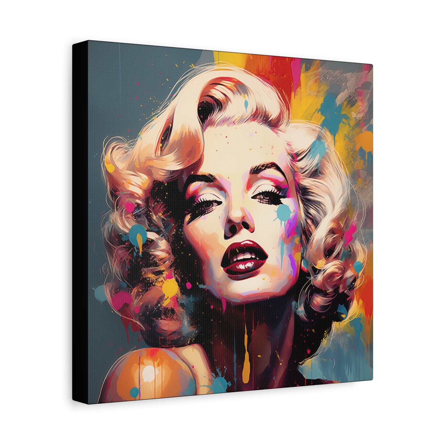 Canvas Wall Art, Gallery Wrapped Pop Art, Celebrity Wall Art – Marilyn Monroe - Abstract