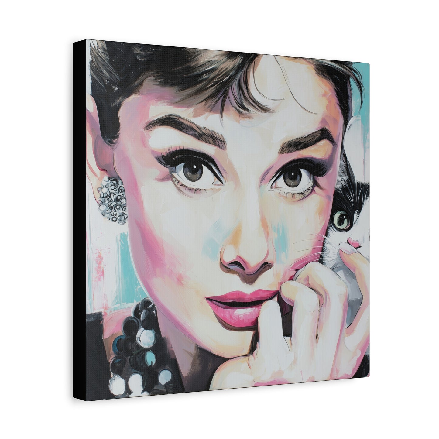 Gallery Wrapped Canvas, The Diva Project Art Canvas, Pinup Art Canvas – Audrey Hepburn - ONE