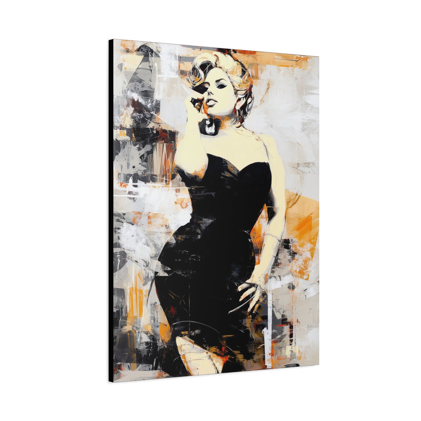 Gallery Wrapped Canvas, Guilt and Grit Adult Art Canvas, Erotic Pinup Art Canvas – Carmen
