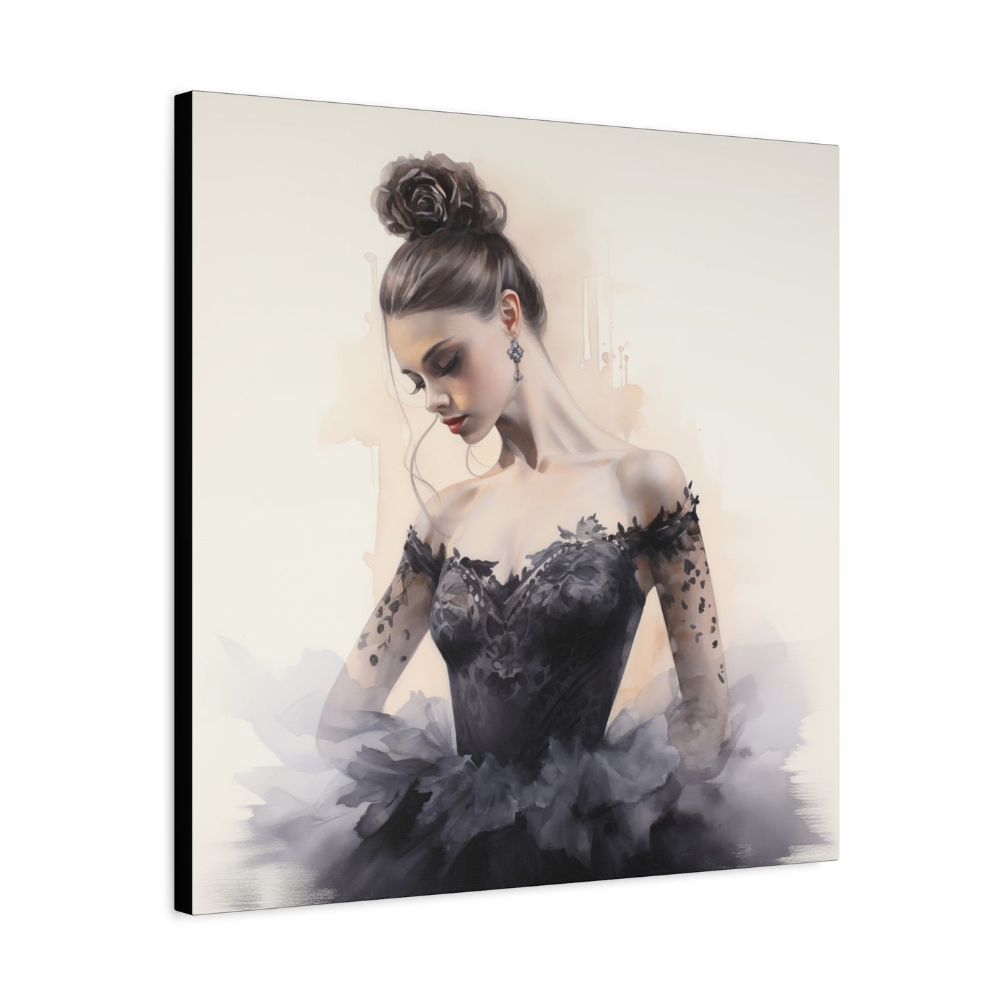 Pointes and Platforms, Gallery Wrapped Canvas, Ballerina Beauty, Ballet Art Canvas – Lola