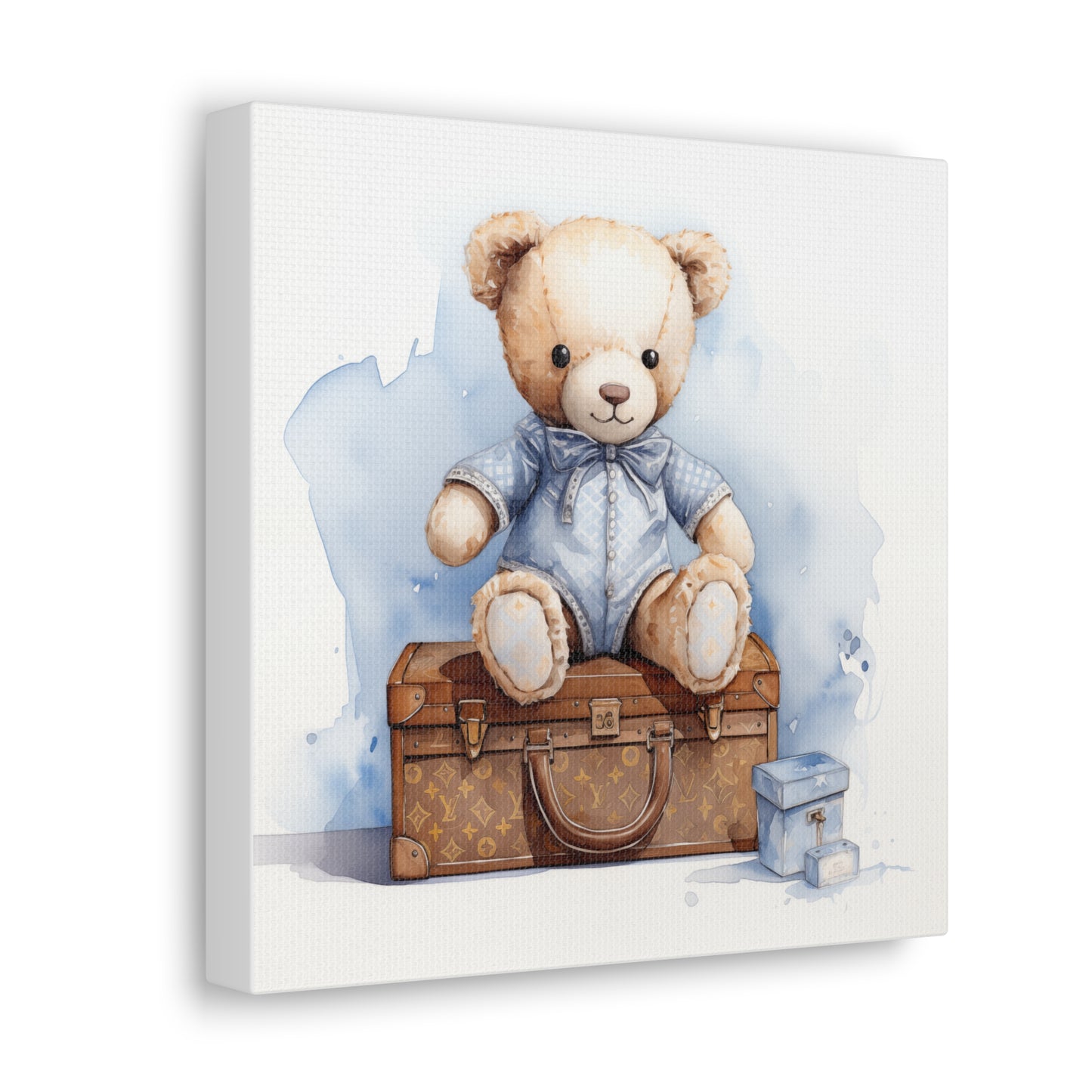 Canvas Gallery Wrap - LV Bear Wall Art - Blu