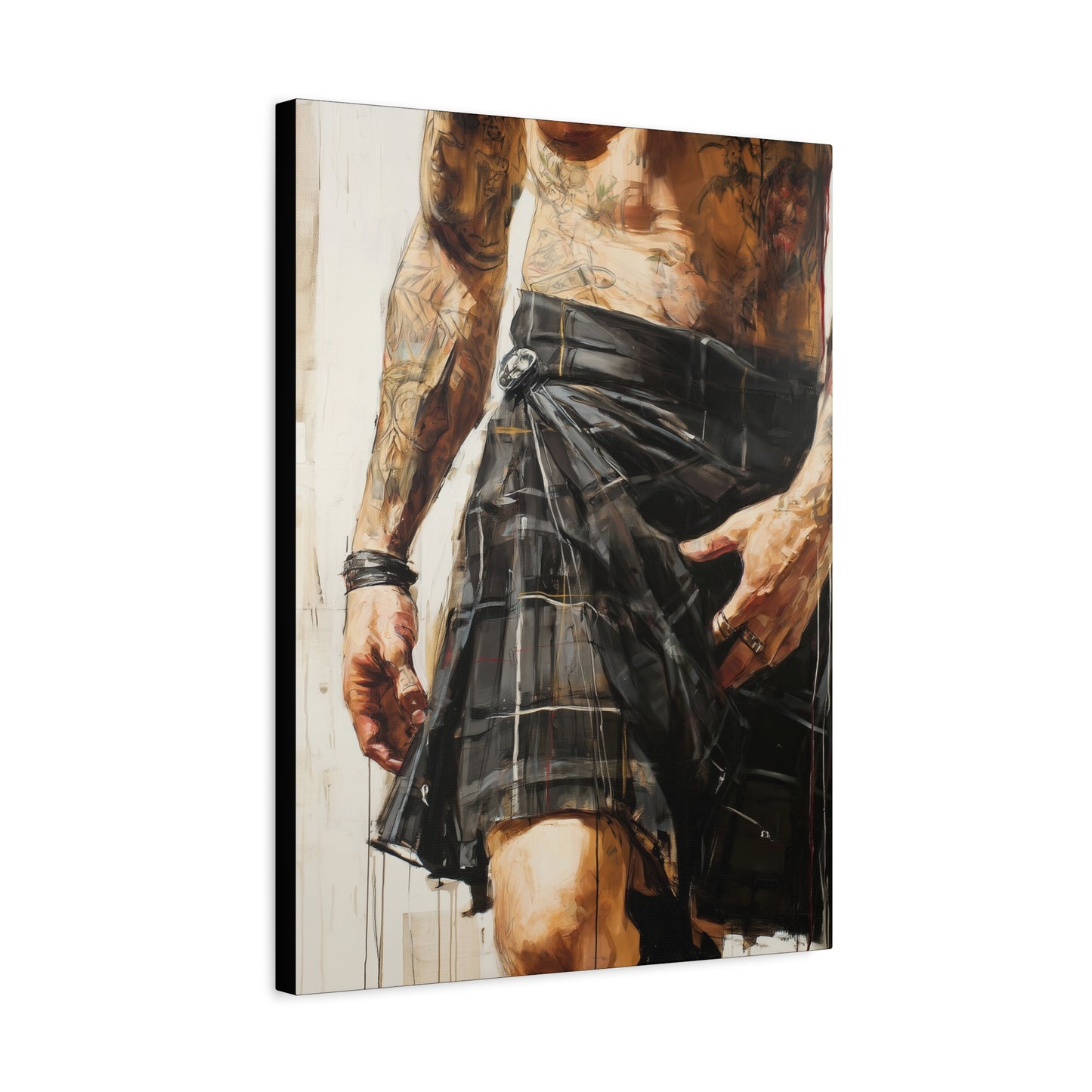 Gallery Wrapped Canvas, Kilts and Carnage Art Canvas, Erotic Pinup Art Canvas – Brodie