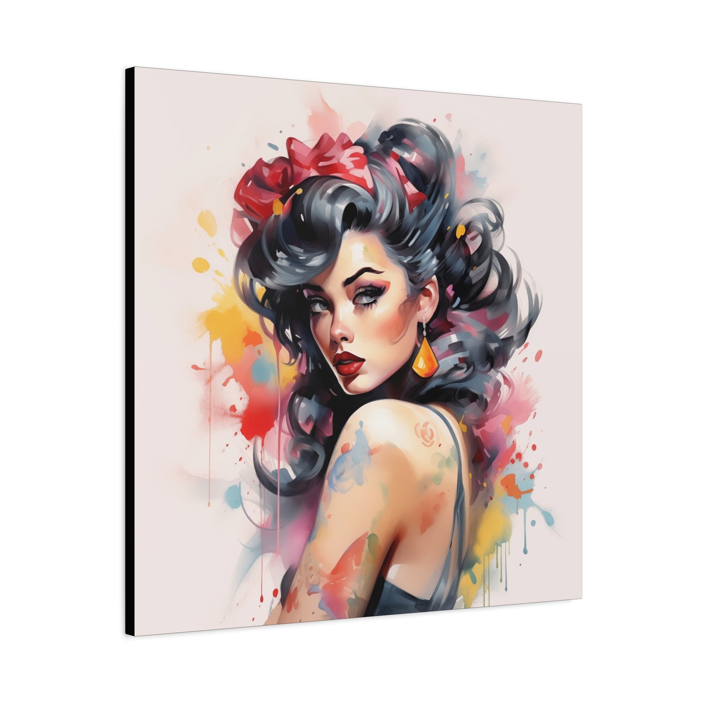 Canvas Wall Art, Gallery Wrapped Pop Art, Femme Doll Wall Art – Genevieve