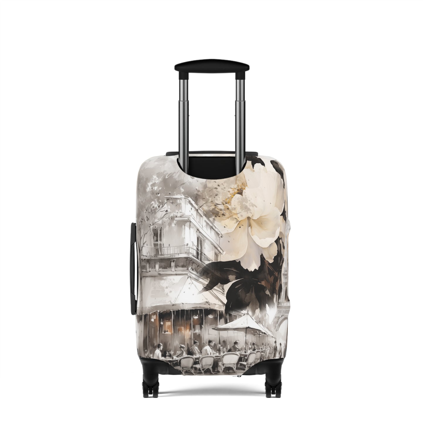 Luggage Cover - Paris, France, Eiffel Tower Cafe
