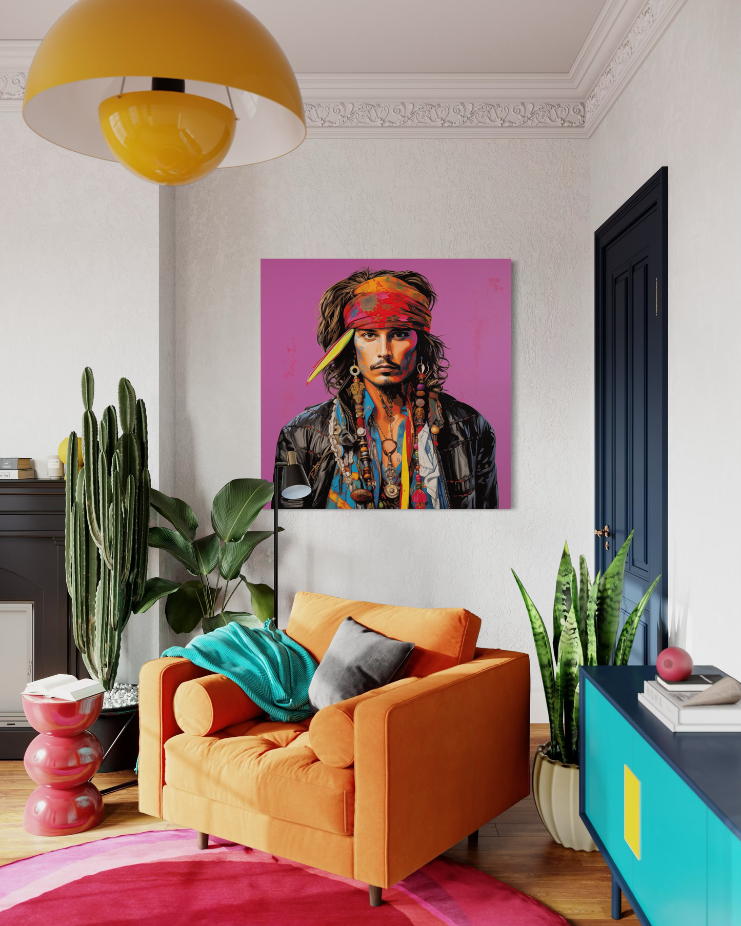 Gallery Wrapped Canvas, Celebrity Inspired, Pop Art Canvas – Johnny