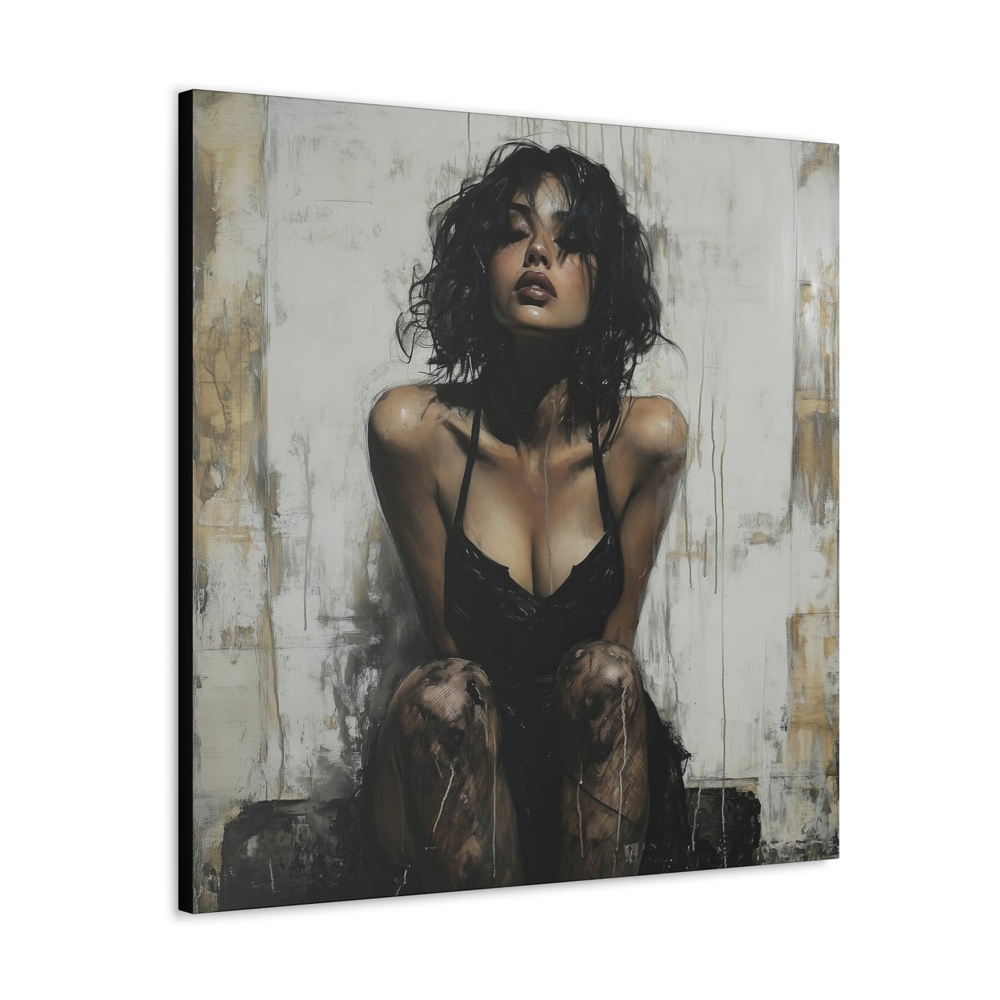 Gallery Wrapped Canvas, Sinners and Saints Art Canvas, Erotic Pinup Art Canvas – Vivienne