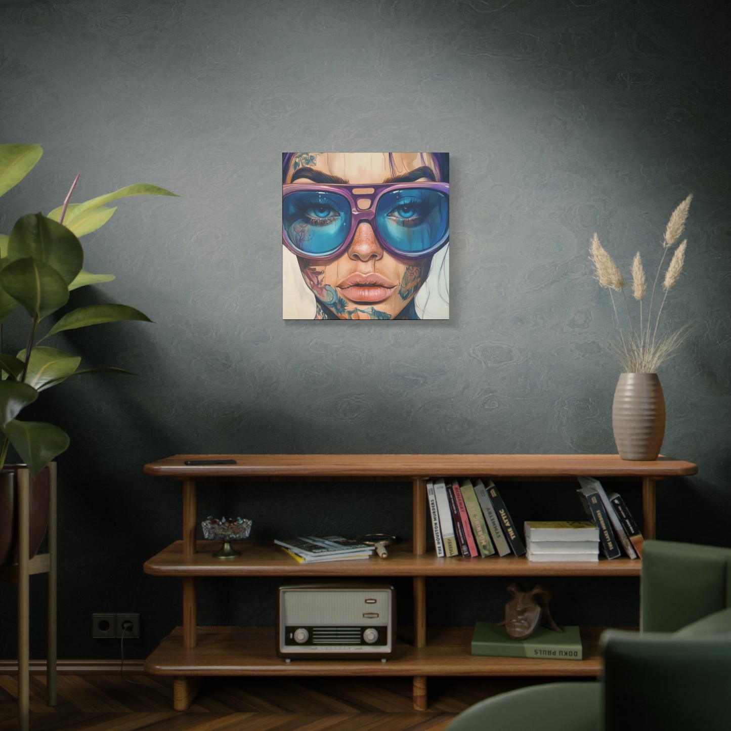 Canvas Gallery Wrap, Ladies in Lenses Wall Art, Abstract Femme Girl Art - Jane