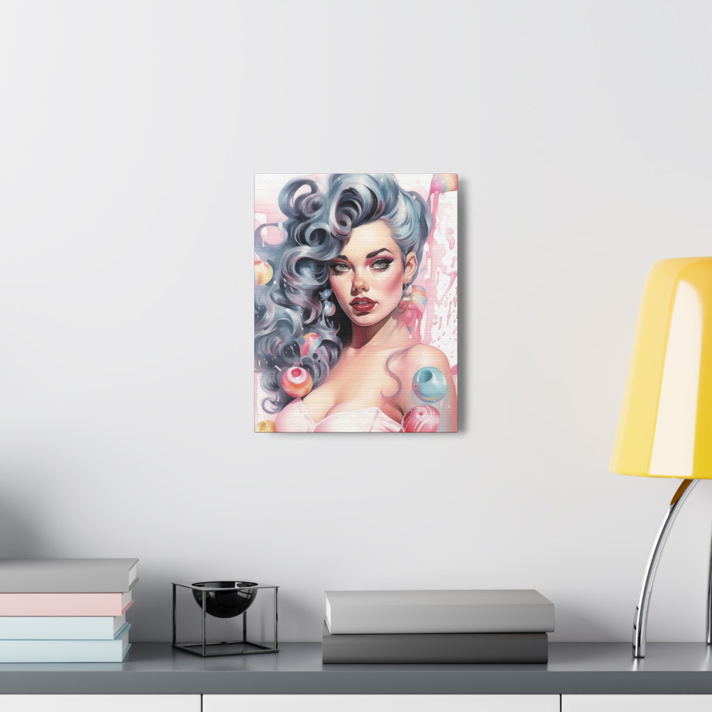 Canvas Wall Art, Gallery Wrapped Pop Art, Femme Doll Wall Art – Lux