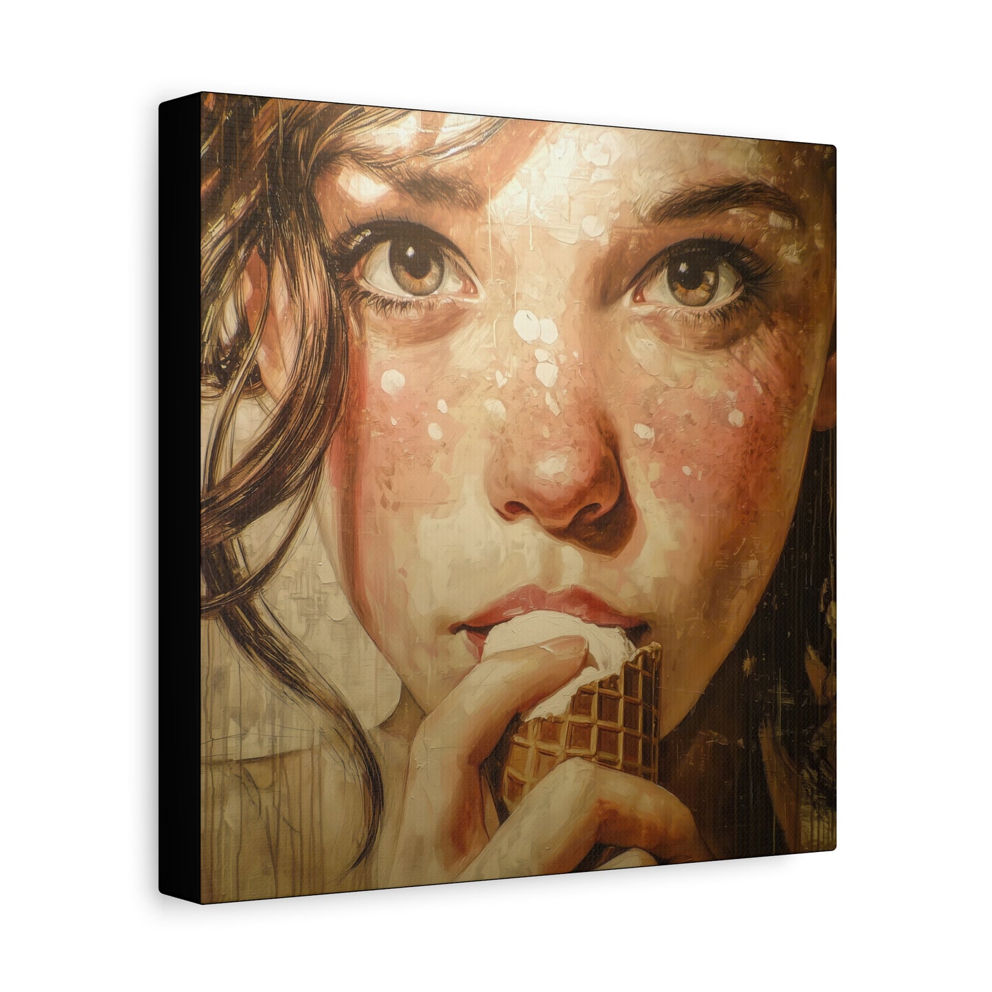 Gallery Wrapped Canvas, Sweet Summer Nostalgia, Sugar and Spice Art Canvas, Ice Cream Dreams Art – Fern