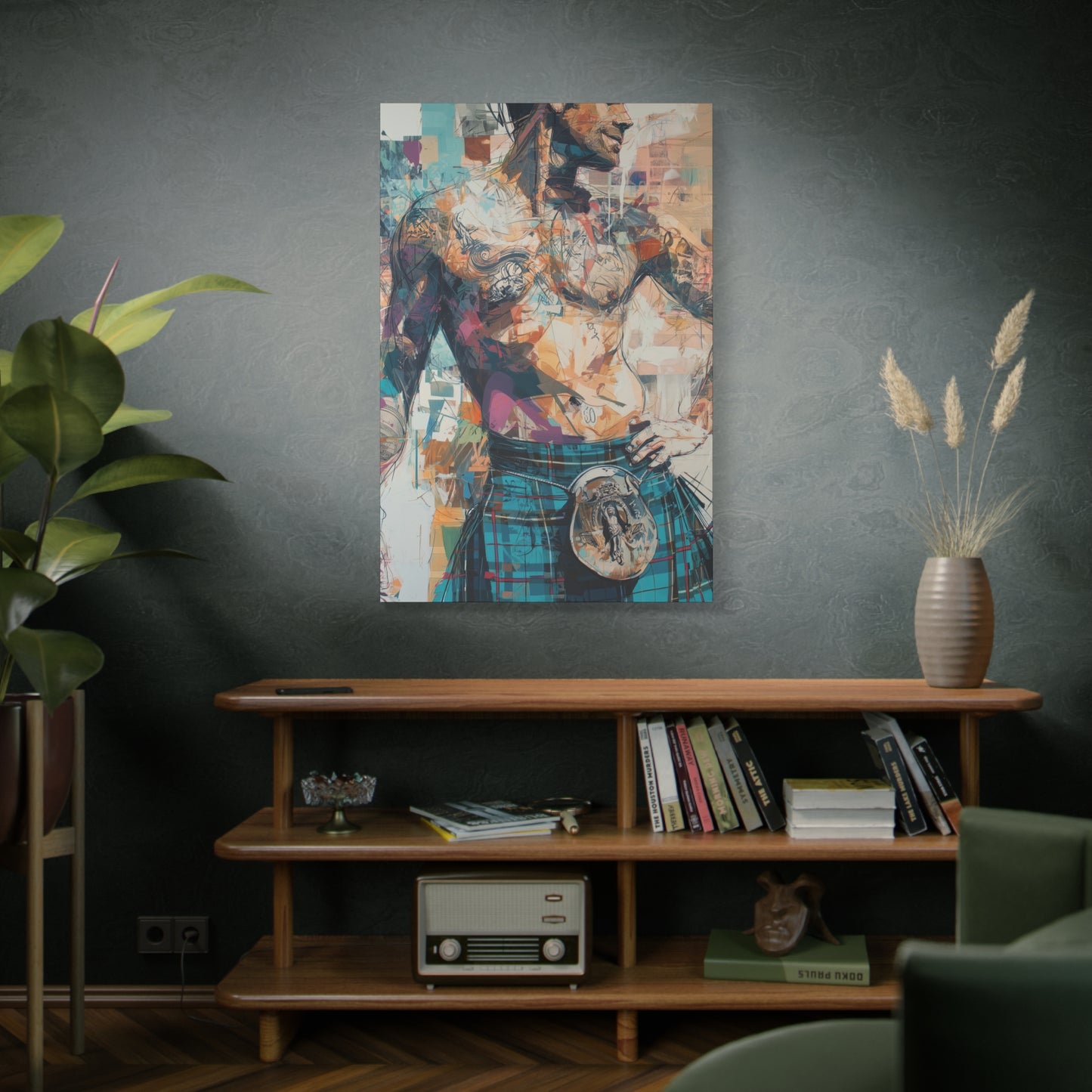 Gallery Wrapped Canvas, Kilts and Carnage Art Canvas, Erotic Pinup Art Canvas – Lachlan