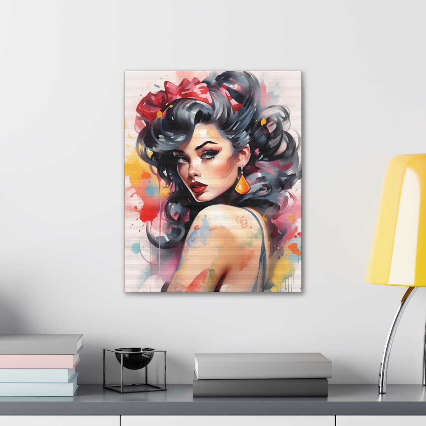 Canvas Wall Art, Gallery Wrapped Pop Art, Femme Doll Wall Art – Genevieve